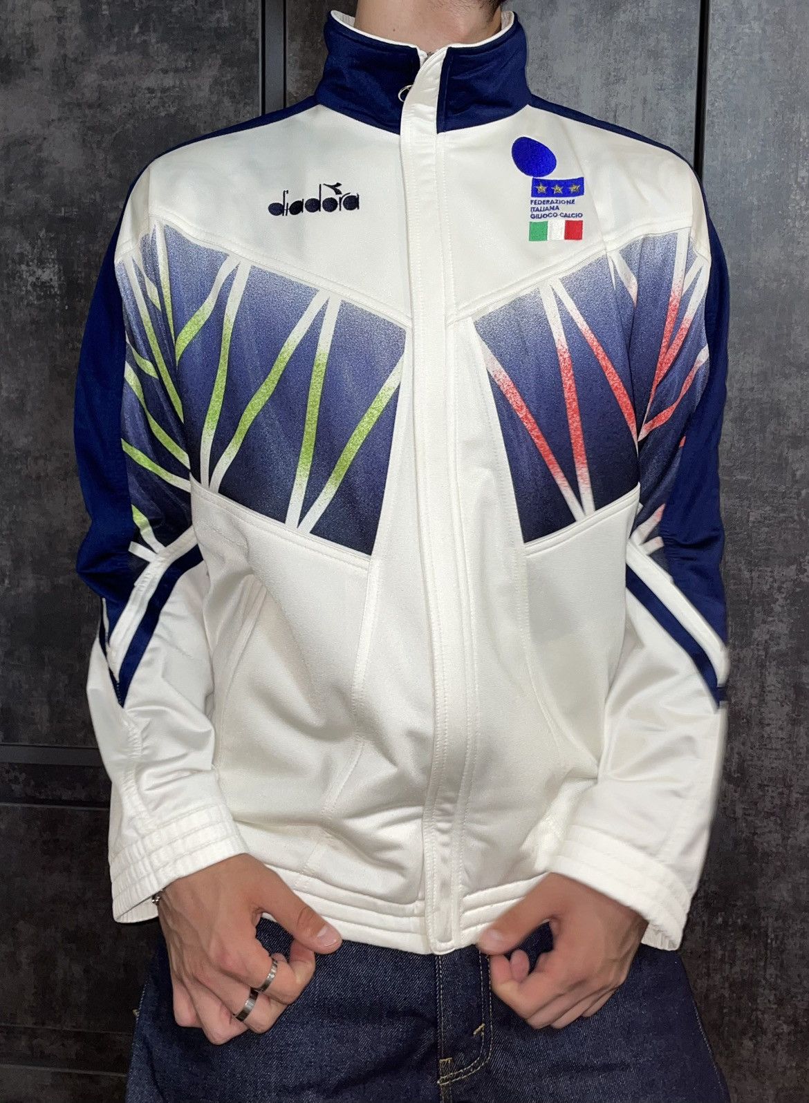 Vintage Crazy Vintage 1994 Diadora Italy Zip Track Jacket Rare Y3 Size US XL / EU 56 / 4 - 9 Thumbnail