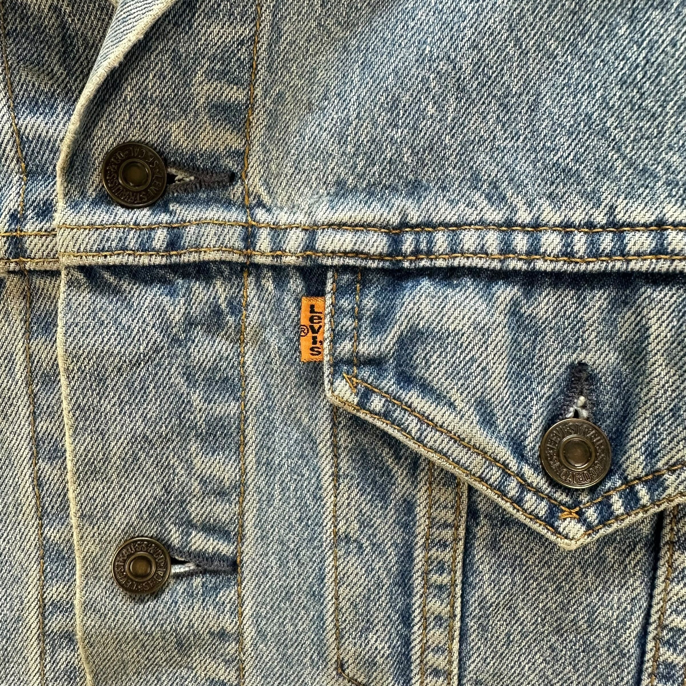 Levi's Vtg Levis 70606 Denim Jacket Orange Tab Type 3 #A61-1396 Size US L / EU 52-54 / 3 - 3 Thumbnail