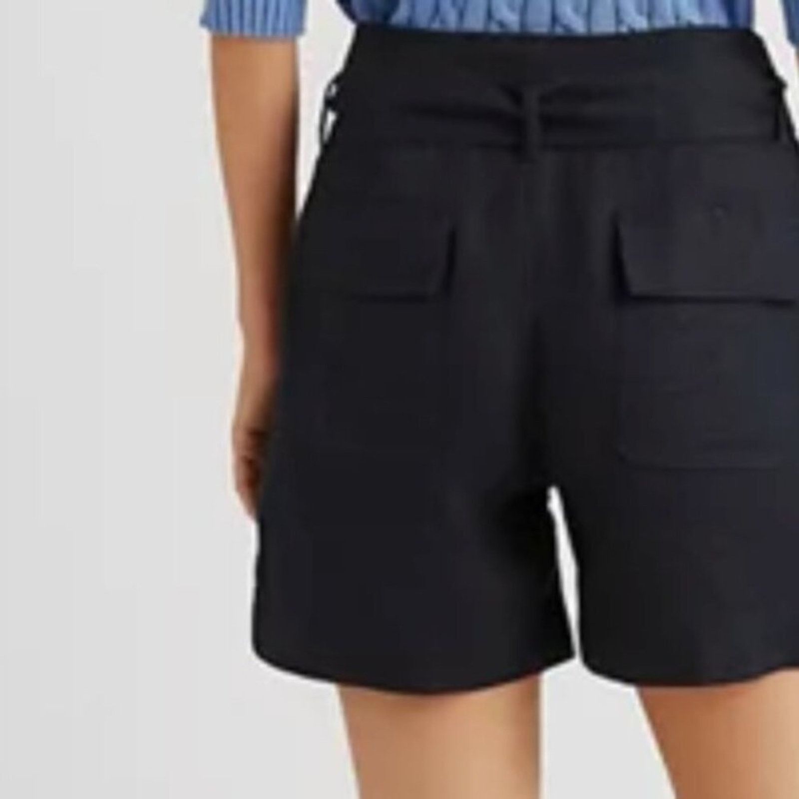 Lauren Ralph Lauren Lauren Ralph Lauren Belted Linen Shorts Black size 12 P Size 34" / US 12 / IT 48 - 3 Thumbnail