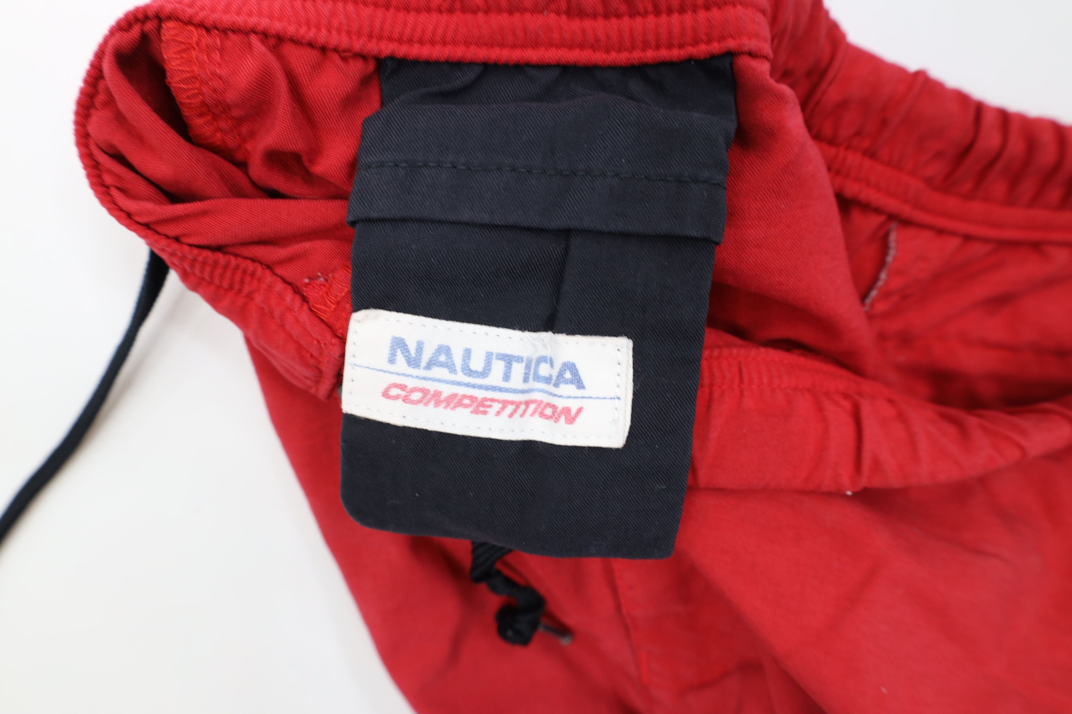Nautica Vintage 90s Nautica Competition Above Knee Shorts Red Size US 36 / EU 52 - 9 Thumbnail