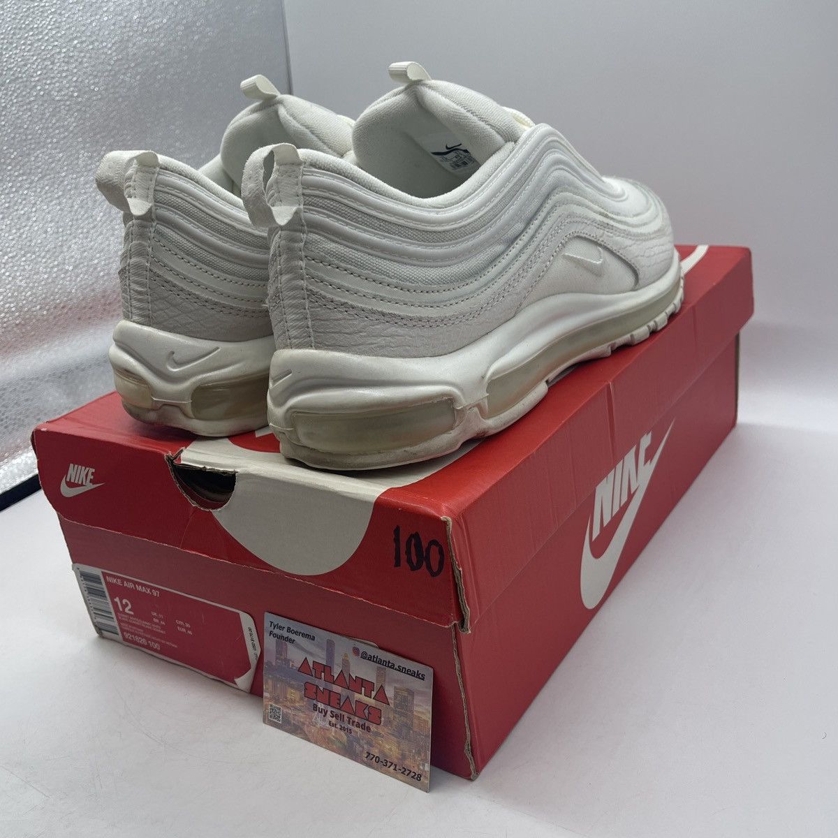 Nike Air max 97 summit white Size US 12 / EU 45 - 5 Thumbnail