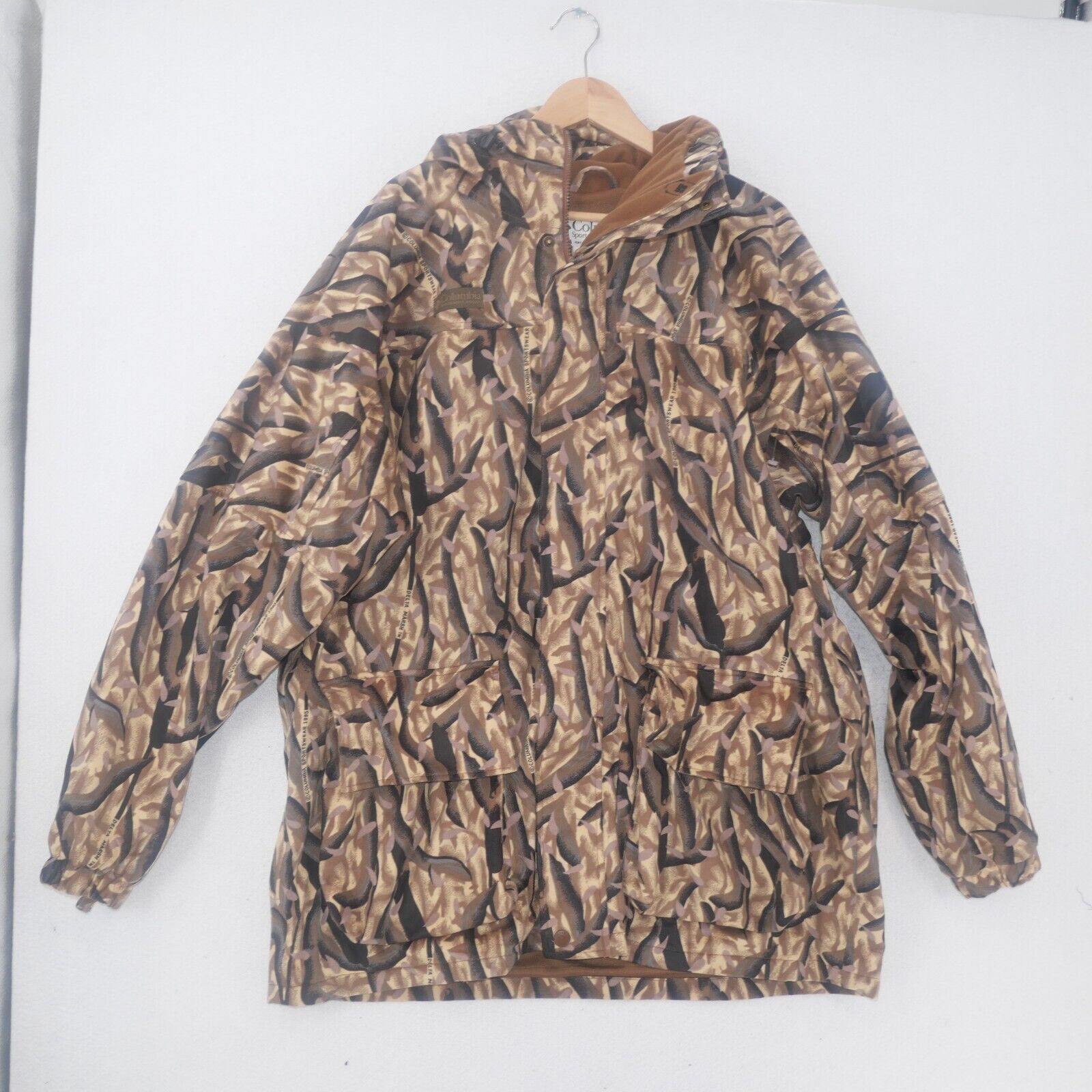 Columbia Vintage Columbia Delta Marsh Hooded Camo Jacket Hunting 1995 Size US XL / EU 56 / 4 - 1 Thumbnail