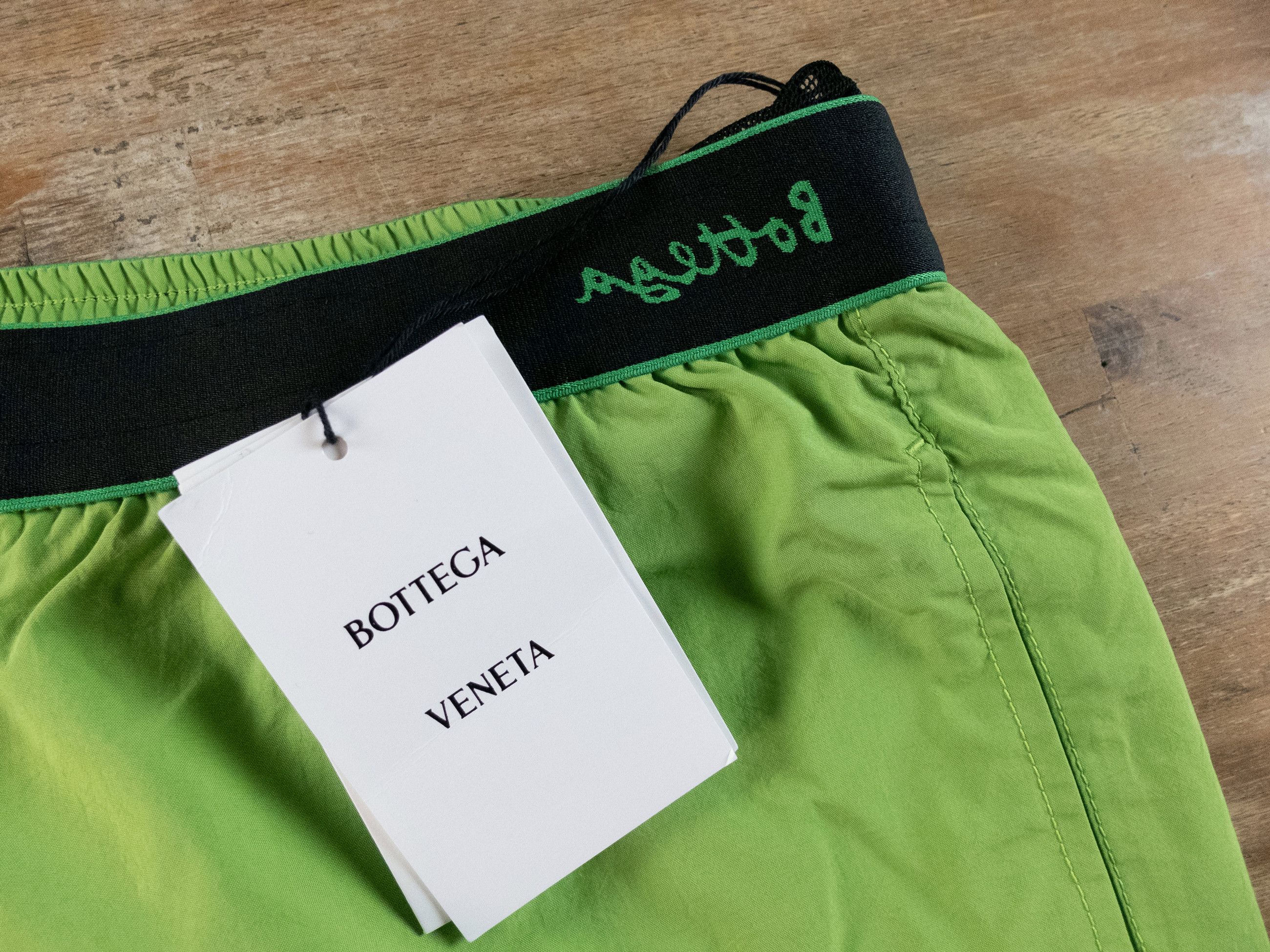 Bottega Veneta BOTTEGA VENETA solid green logo waistband swim shorts Medium Size US 32 / EU 48 - 2 Thumbnail