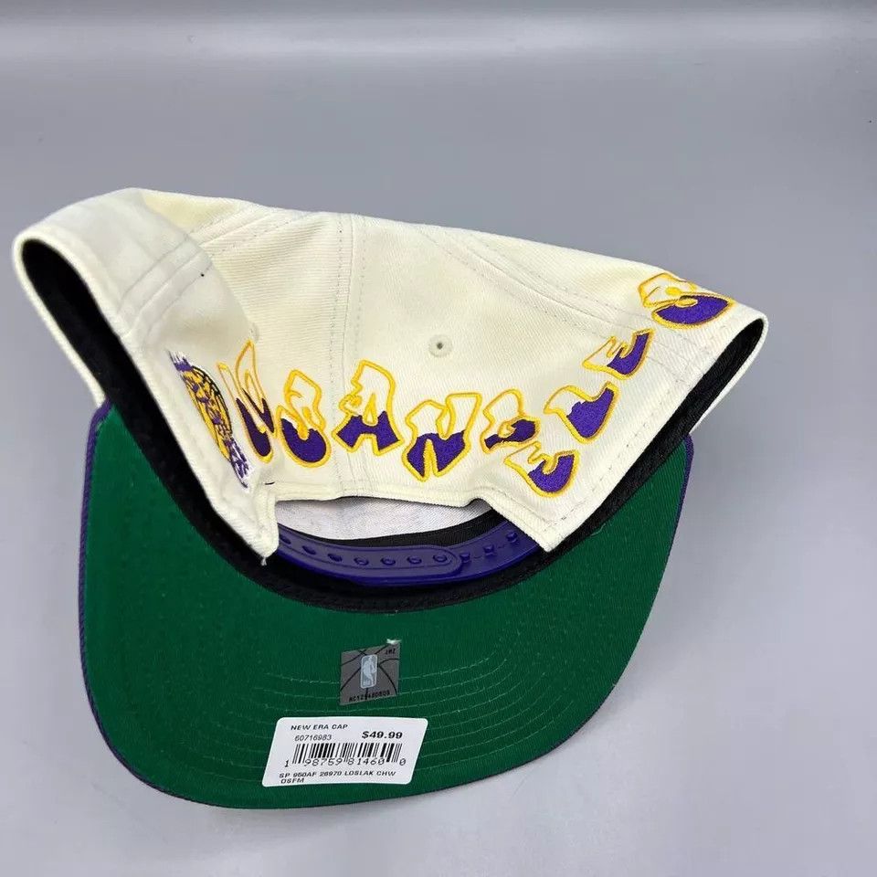 New Era × Vintage Los Angeles Lakers Hat Graffiti Retro Snap Back A-Frame Size ONE SIZE - 8 Thumbnail