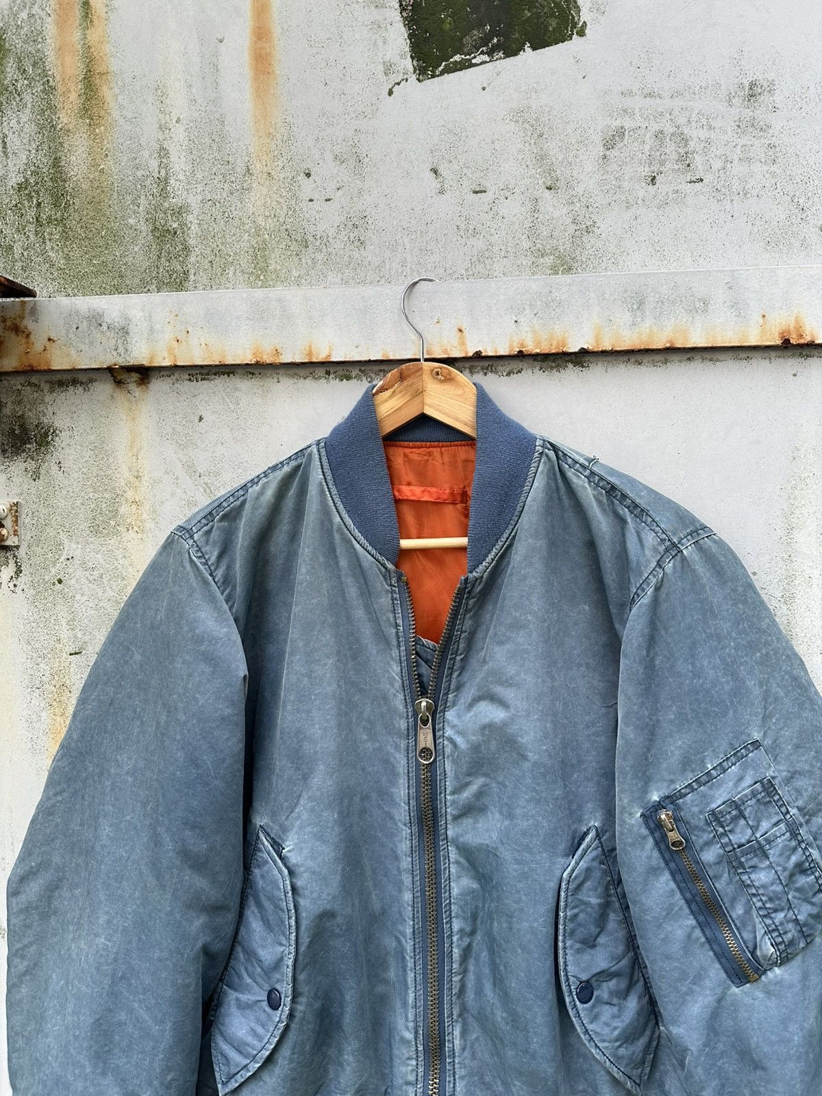 Vintage 🪖Vintage Sun Faded MA-1 Man Intermediate Bomber Jacket Size US M / EU 48-50 / 2 - 5 Thumbnail
