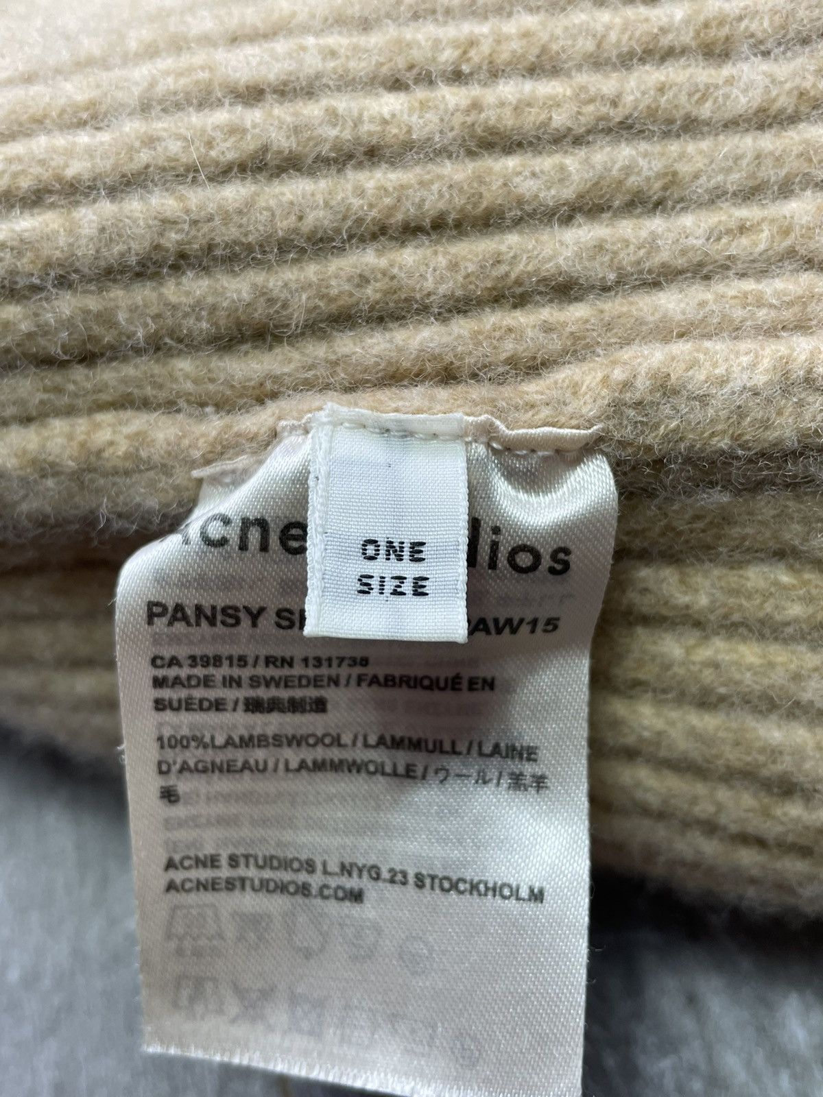 Acne Studios Acne Studios Hat Knitted Vintage Box Logo Face Wool Size ONE SIZE - 4 Thumbnail