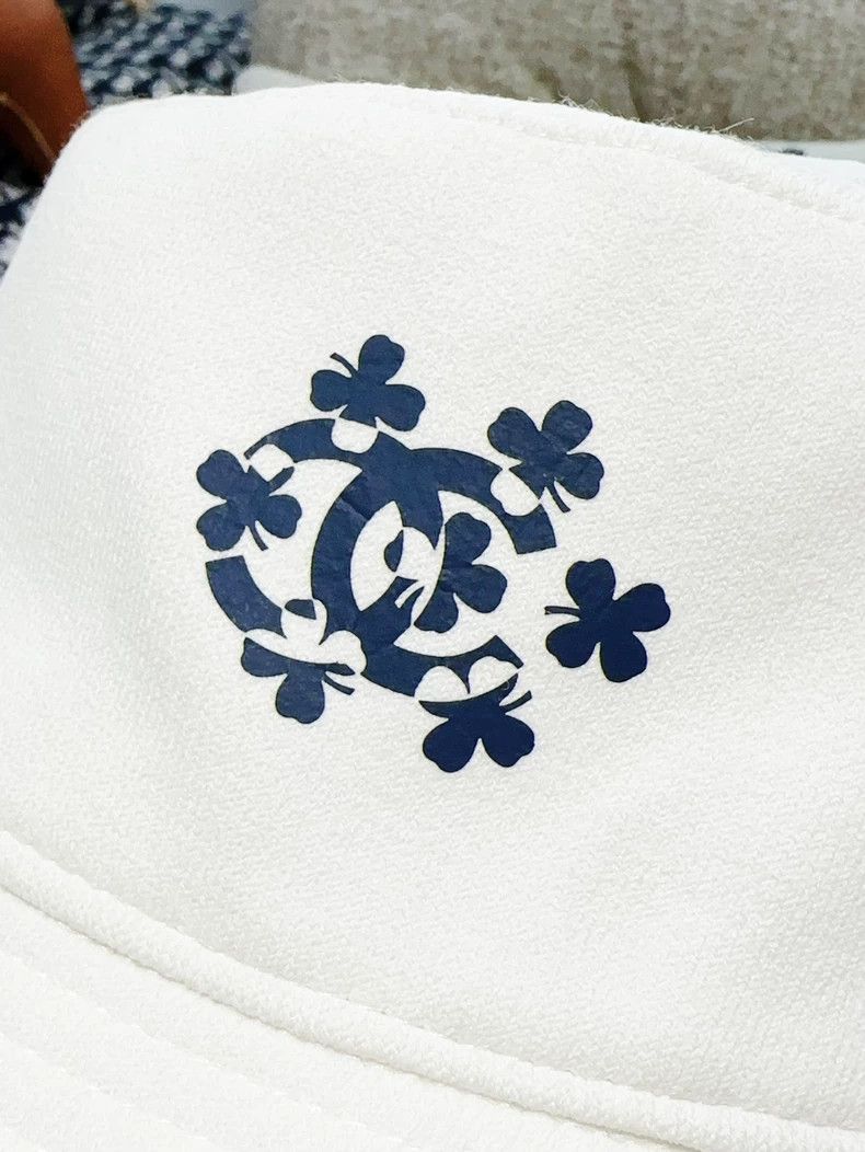 Chanel Chanel SizeM White plum blossom Logo fisherman's hat Size ONE SIZE - 4 Thumbnail