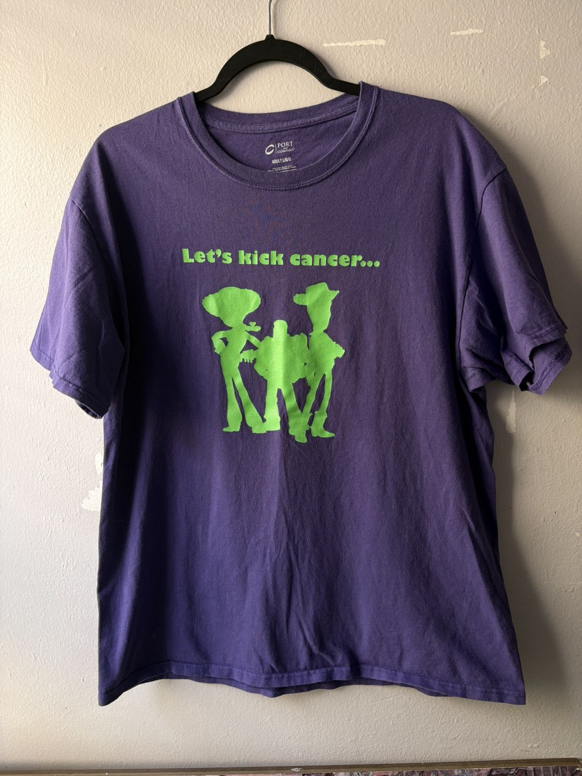 Gildan Let’s Kick Cancer” Toy Story Graphic Tee — — Adult Large Size US L / EU 52-54 / 3 - 1 Thumbnail