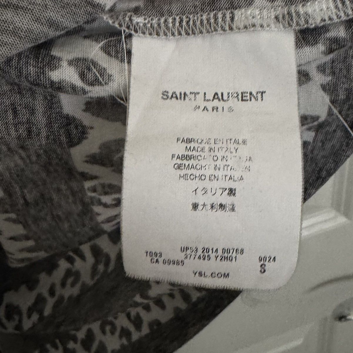 Saint Laurent Paris Saint Laurent 2014 Babycat Striped T Shirt Hedi Era Size US S / EU 44-46 / 1 - 4 Thumbnail