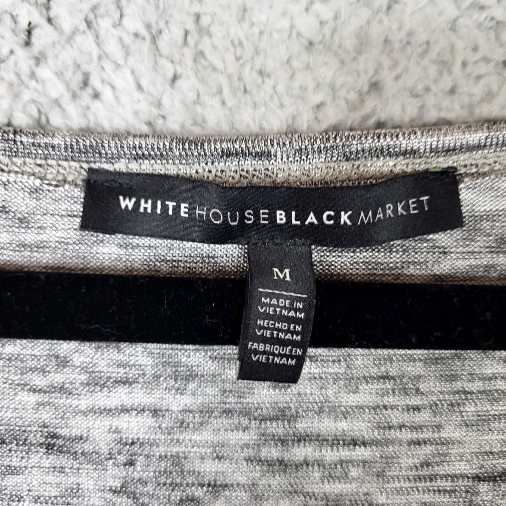 White House Black Market White House Black Market Dress Women’s gray knit Cold shoulder Boat Neck A-Line Above knee XS? Size M Gray Casual Size M / US 6-8 / IT 42-44 - 7 Thumbnail