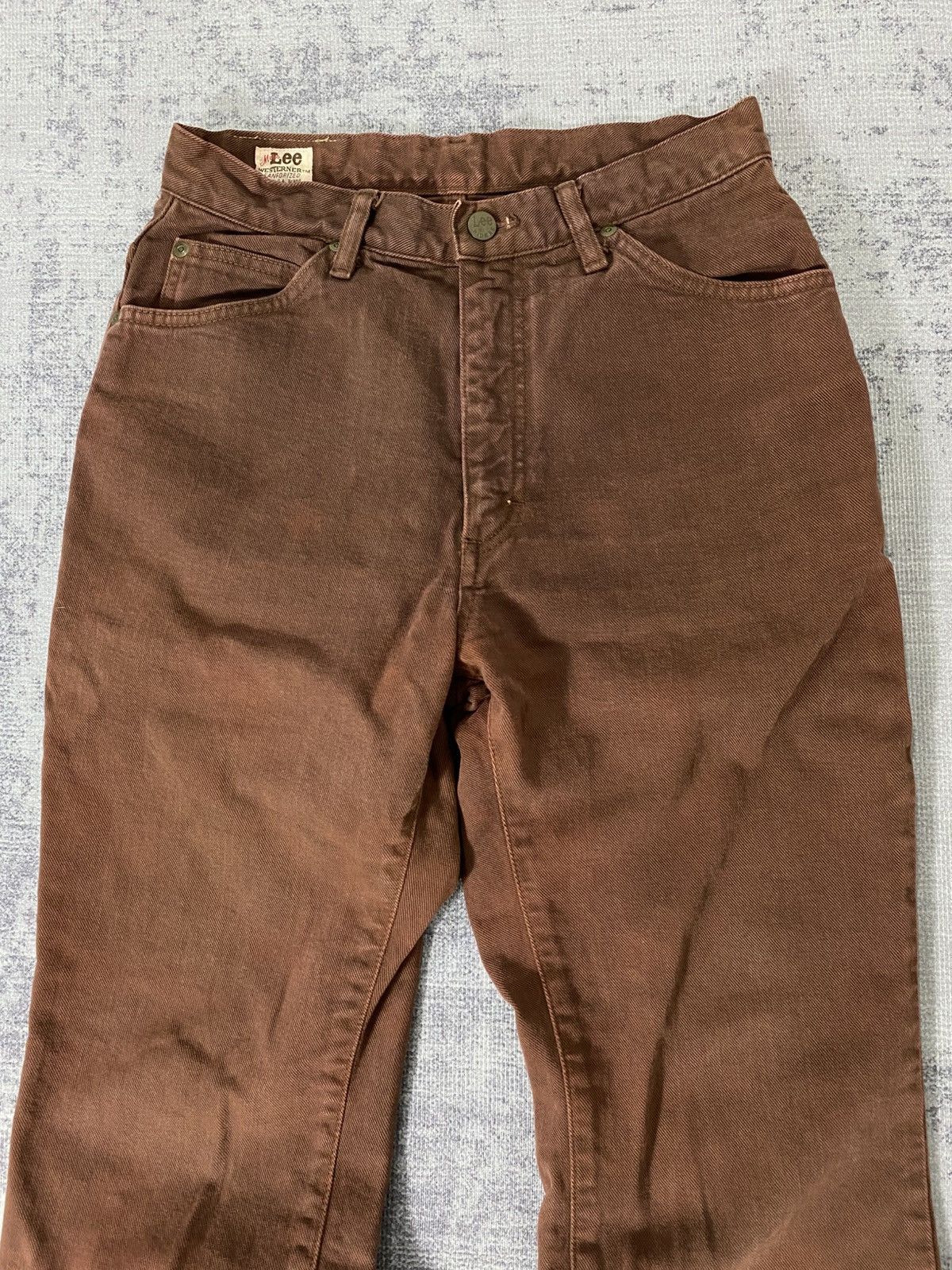 Lee Vintage 90s lee flared bootcut brown jeans Size US 28 / EU 44 - 6 Thumbnail
