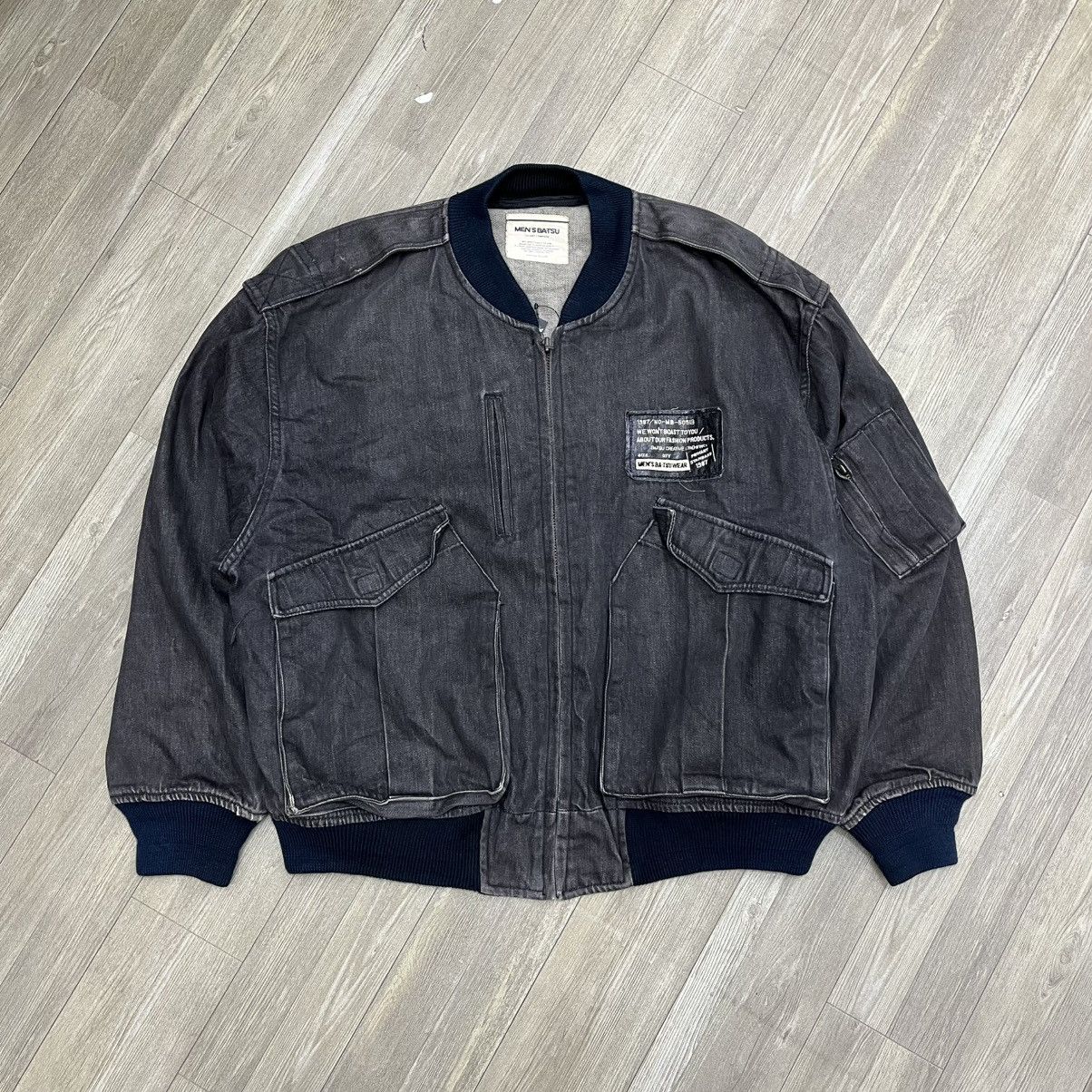 Japanese Brand × Vintage 1987s Mens Batsu CWU 45/P Denim Military Style Bomber Jacket Size US M / EU 48-50 / 2 - 2 Thumbnail