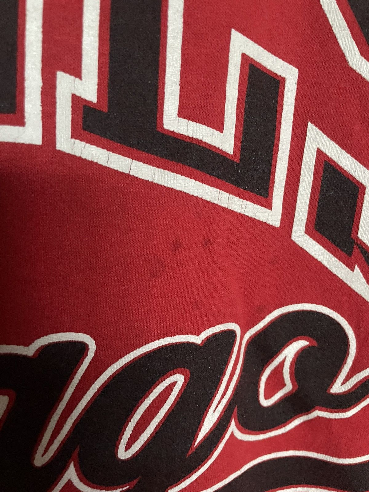 NBA × Vintage Vintage Single Stitch Chicago Bulls t shirt Size US L / EU 52-54 / 3 - 6 Thumbnail