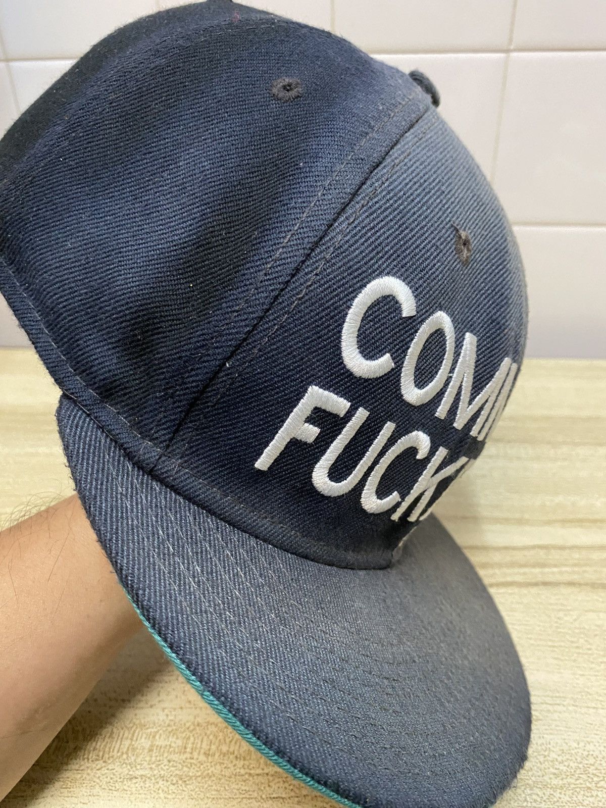 Comme Des Fuck Down Distressed faded comme des fuckdown cap Size ONE SIZE - 8 Thumbnail