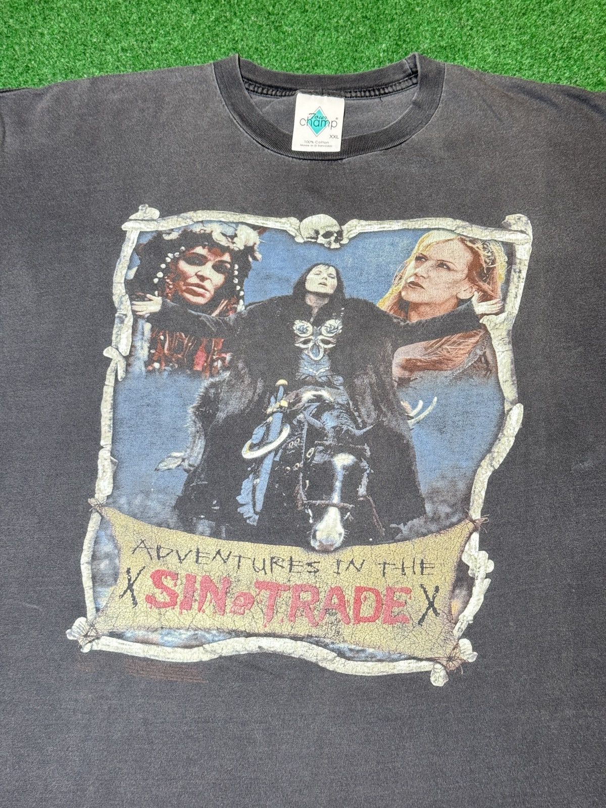 Vintage Vtg 90s Xena Warrior Princess Sin Trade RARE FADED T Shirt Size US XXL / EU 58 / 5 - 2 Thumbnail