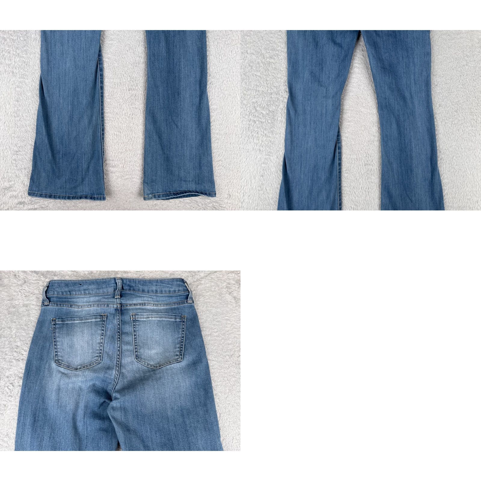 Fashion Nova Fashion Nova Jeans Juniors 7 Blue Denim Distressed Flared Cotton Blend 28x33 Size 28" / US 6 / IT 42 - 10 Thumbnail