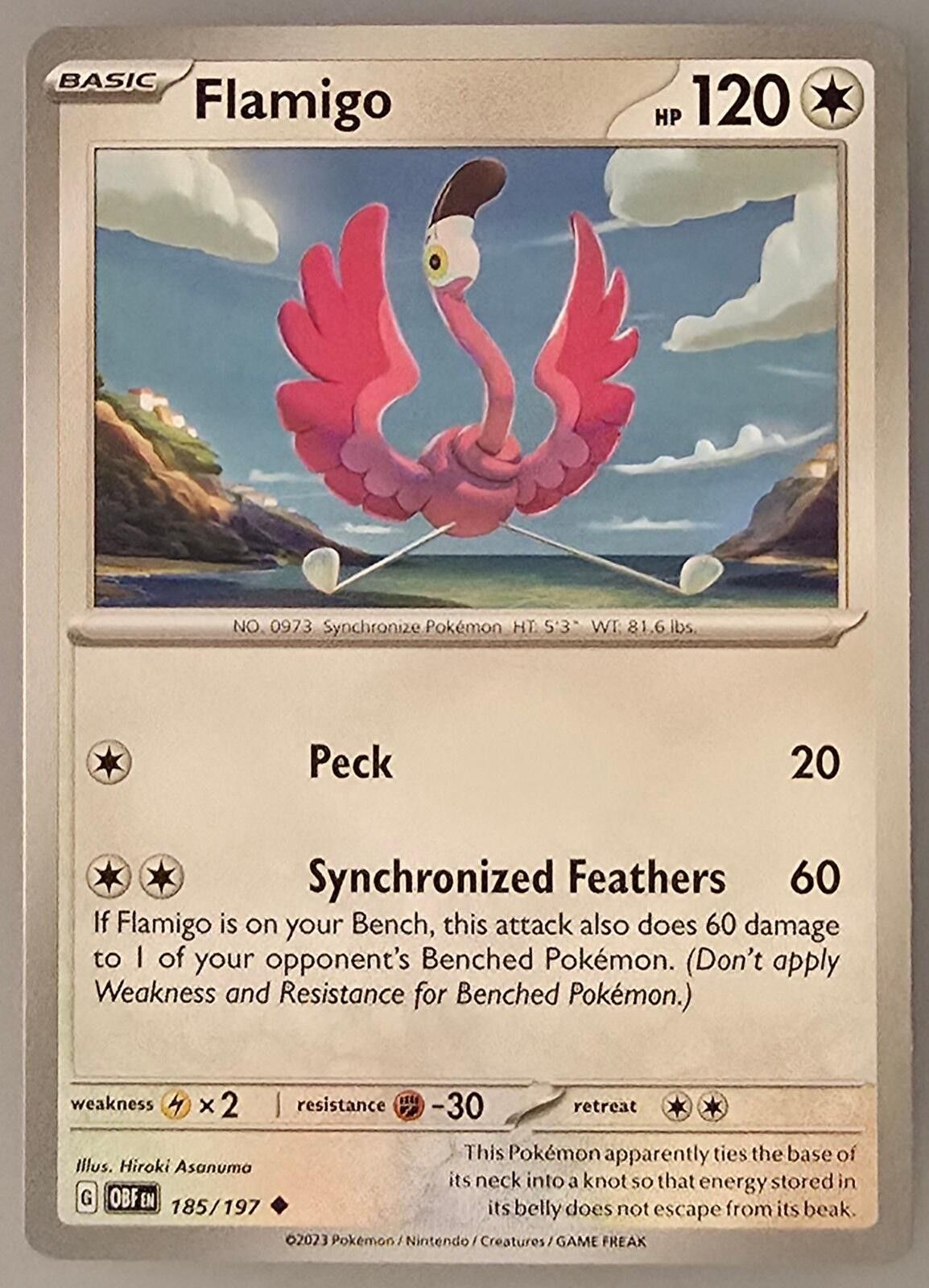 Pokemon Flamigo #185/197 from Obsidian Flames Size ONE SIZE - 1 Thumbnail
