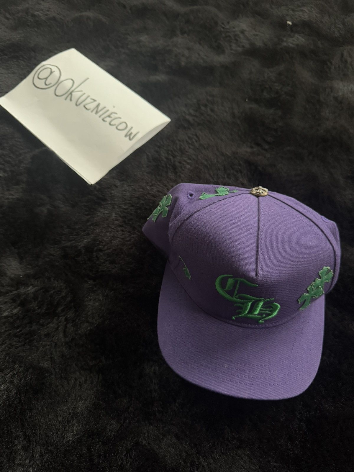 Chrome Hearts Chrome Hearts Cross Patch Trucker Hat Purple Green Size ONE SIZE - 3 Thumbnail