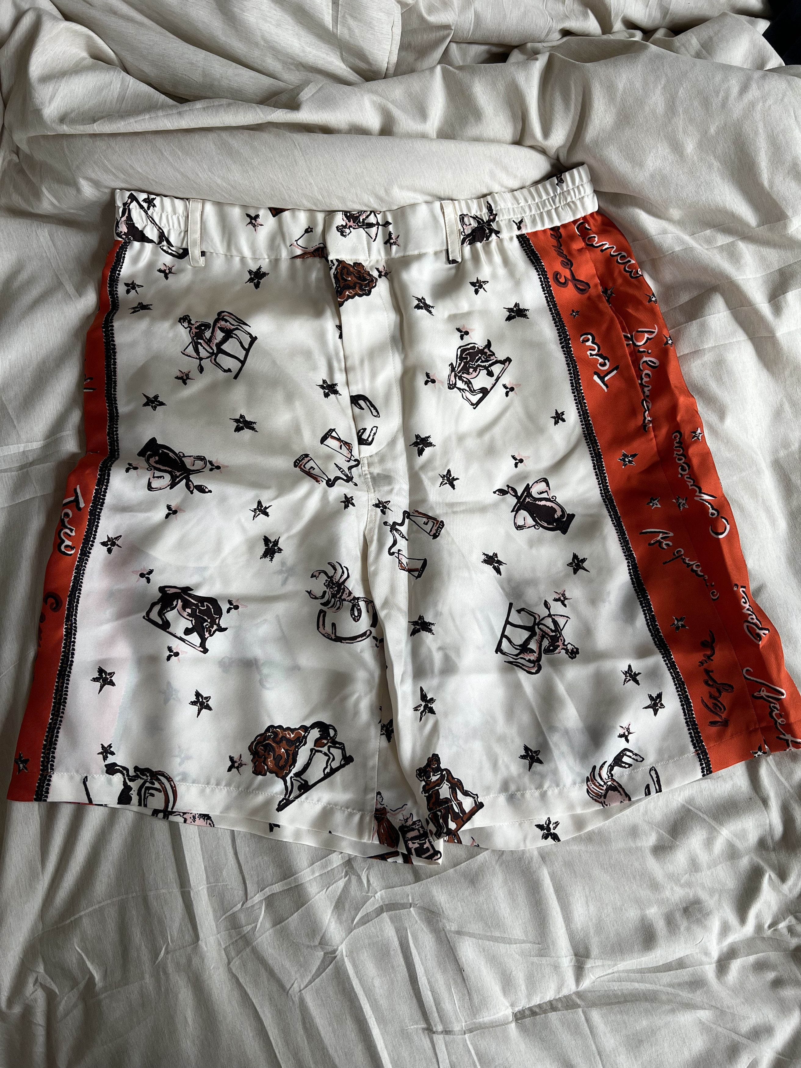 Fendi Fendi Astrology-Print Silk Twill Shorts Size US 32 / EU 48 - 1 Preview