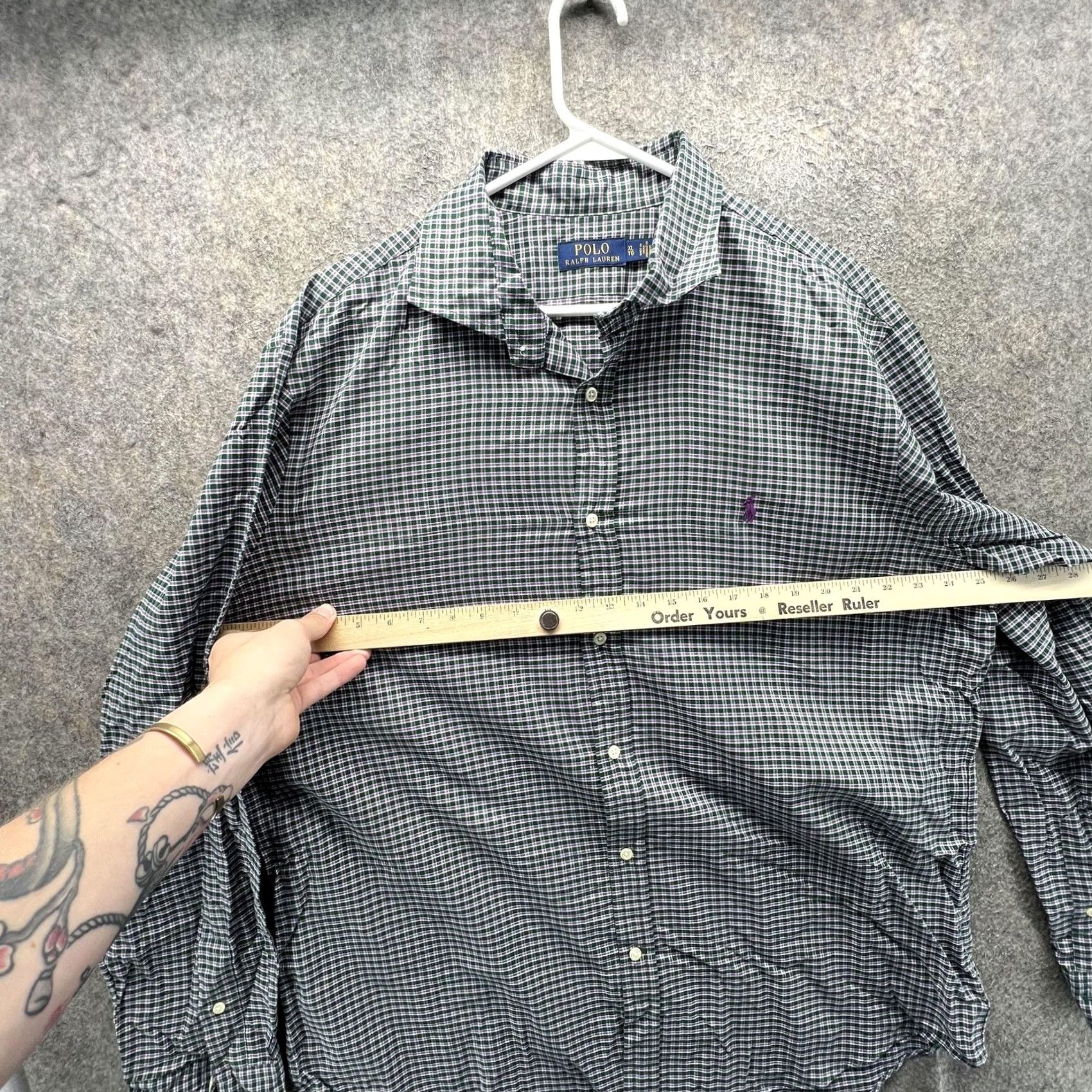 Polo Ralph Lauren Polo Ralph Lauren Shirt Mens XL Green Check OCBD Button Oxford Woven Vintage Size US XL / EU 56 / 4 - 3 Thumbnail