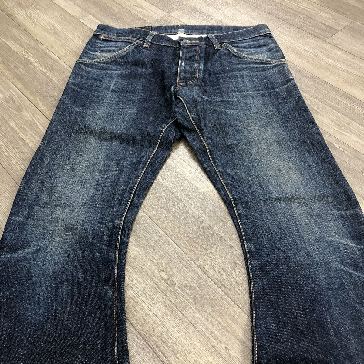 Attachment × Kazuyuki Kumagai Attachment × Le Grande Bleu (L.G.B.) 🇯🇵 2000s Attachment Lgb Gothic Goa Punk Style Curve Leg Jeans Size US 30 / EU 46 - 3 Thumbnail