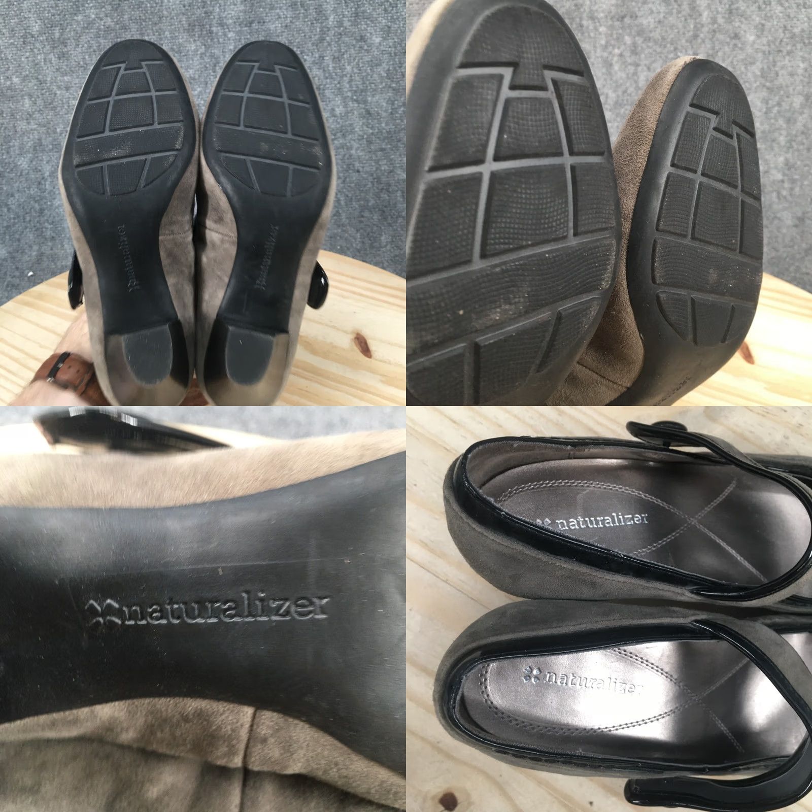 Naturalizer Naturalizer Heels Womens 8.5 Julius Dress Mary Jane Pumps Gray Suede Leather Size M / US 6-8 / IT 42-44 - 8 Thumbnail