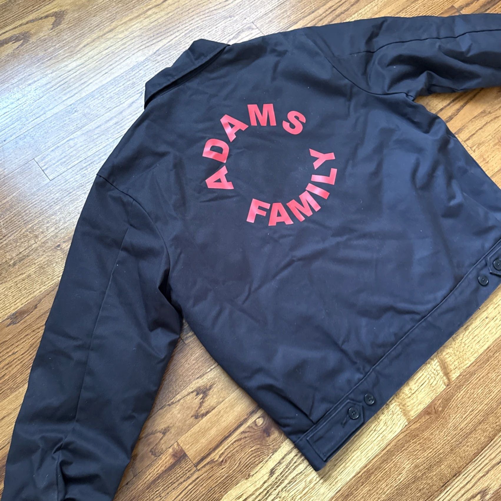 Dickies VINTAGE Dickies Eisenhower Jacket Adams Family Size XL C8 Black Polyester Overcoat Men Regular XL C8 Size US XL / EU 56 / 4 - 7 Thumbnail