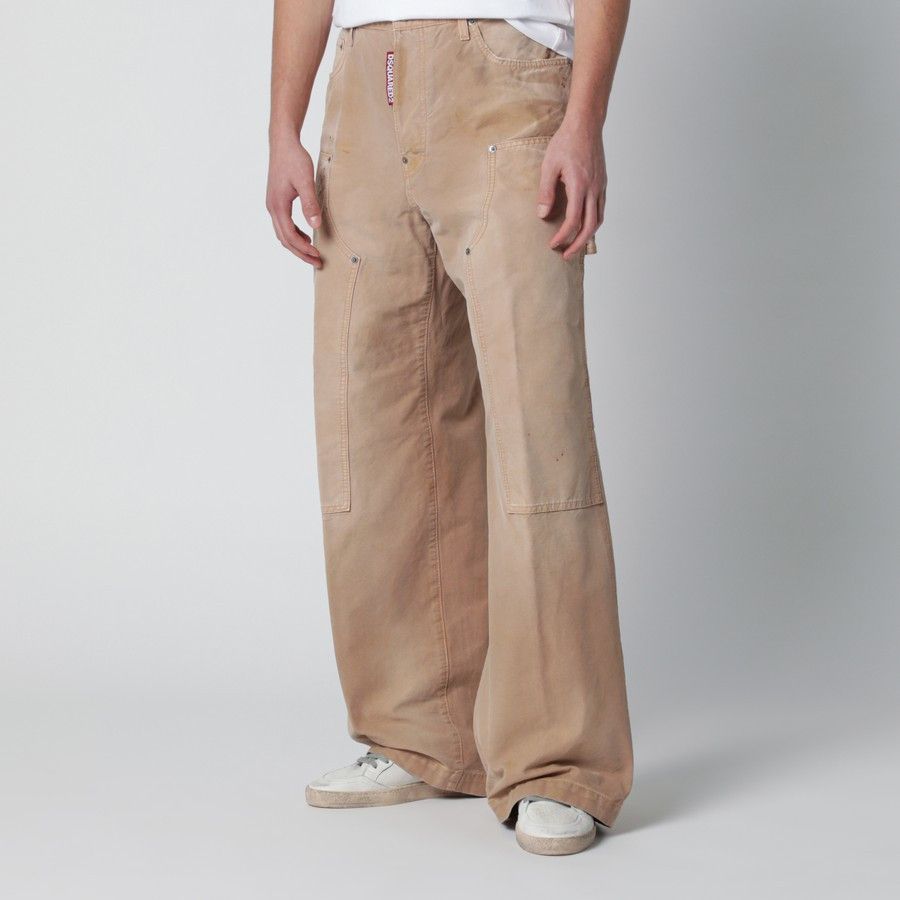 Dsquared2 o1d2blof0226 Baggy Jeans in Beige Size US 34 / EU 50 - 3 Thumbnail