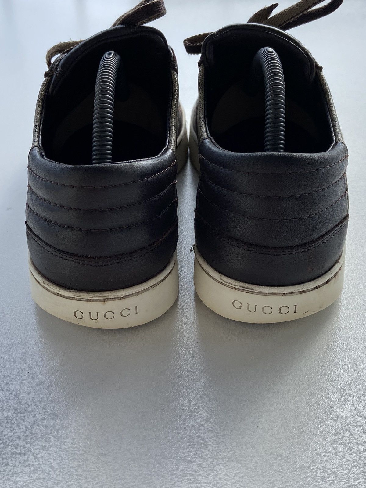 Gucci Gucci Sneakers Low Top Monogram GG Brown Leather US8 EUR-41 Size US 8 / EU 41 - 15 Thumbnail