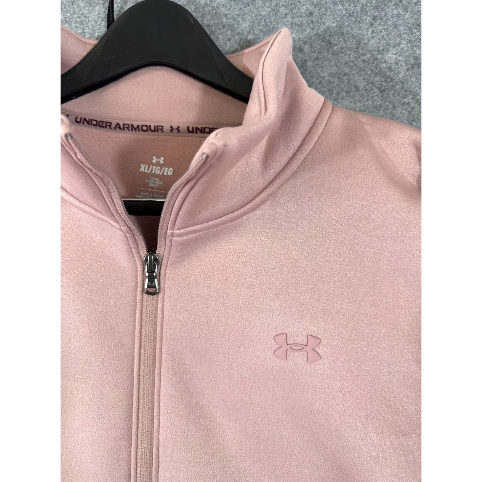 Under Armour Under Armour Fleece Sweater Womens XL Pink Half-Zip Loose Fit Mock Neck Pullover Long Sleeve NWOT Size XL / US 12-14 / IT 48-50 - 5 Thumbnail