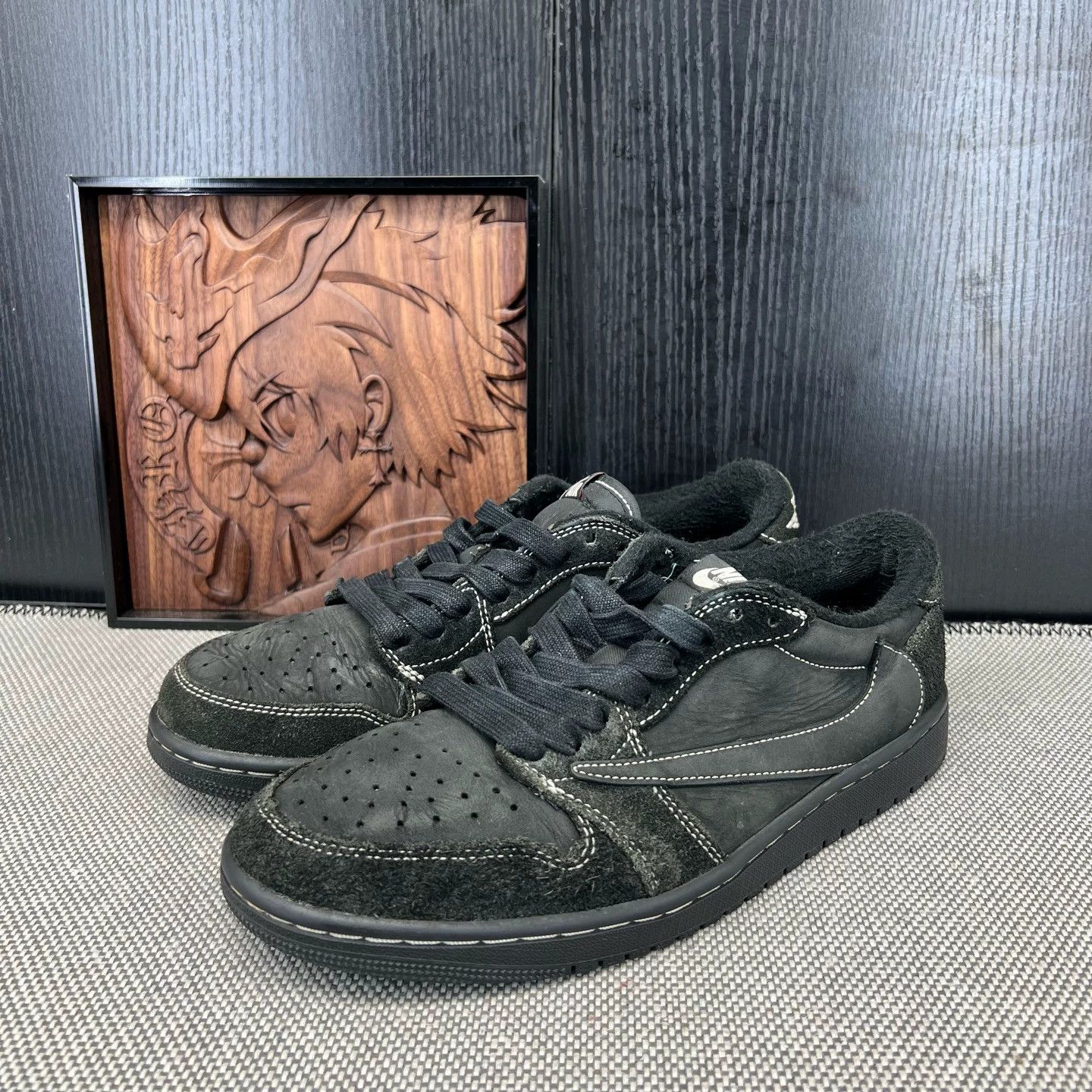 Dior AJ1 Low TS Black Warrior 4.0 Reverse Swoosh, Size 42, Used Size US 9 / EU 42 - 1 Thumbnail