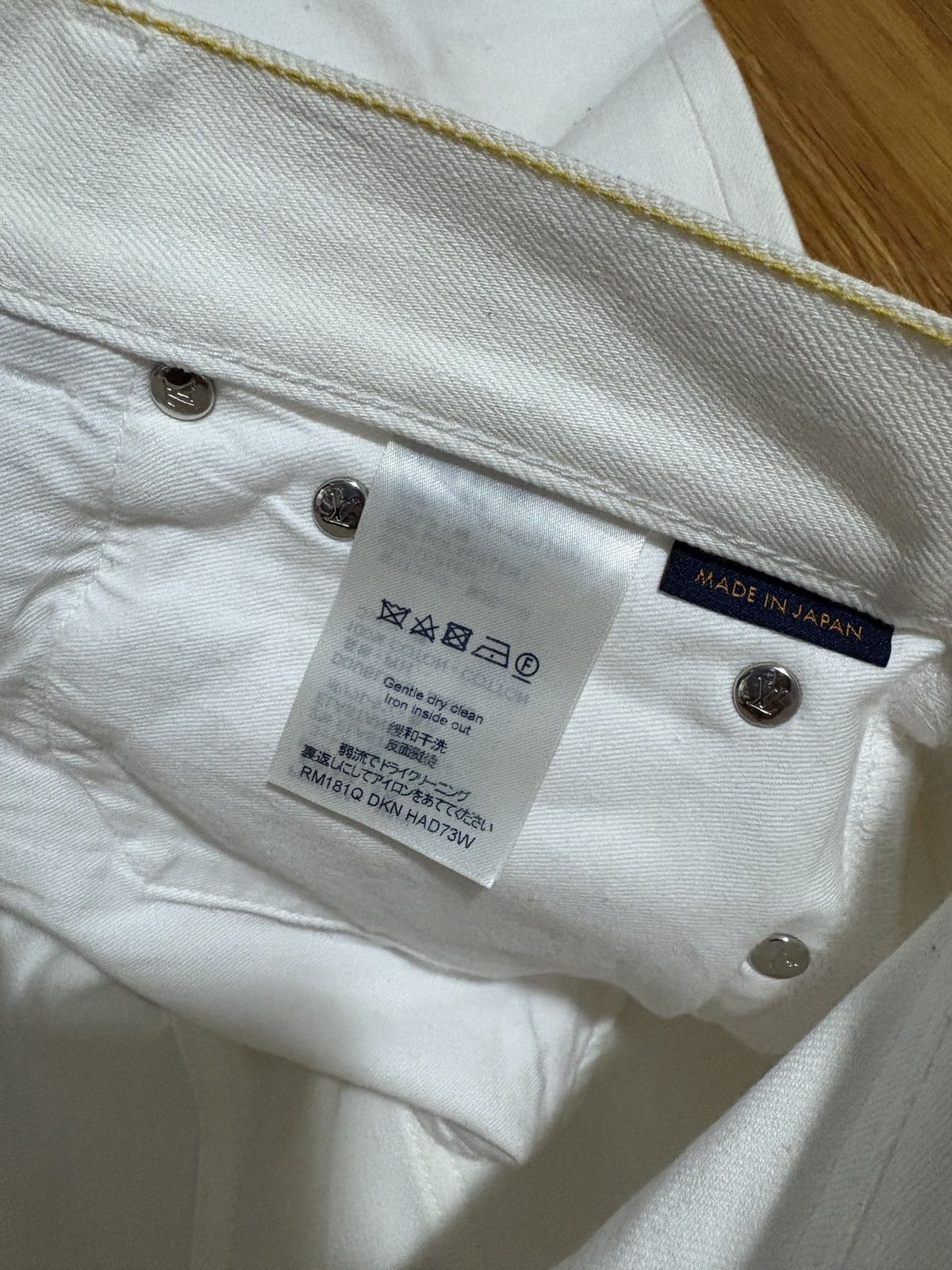 Louis Vuitton LV White Slim Fit Jeans by Virgil Abloh Size US 30 / EU 46 - 16 Thumbnail