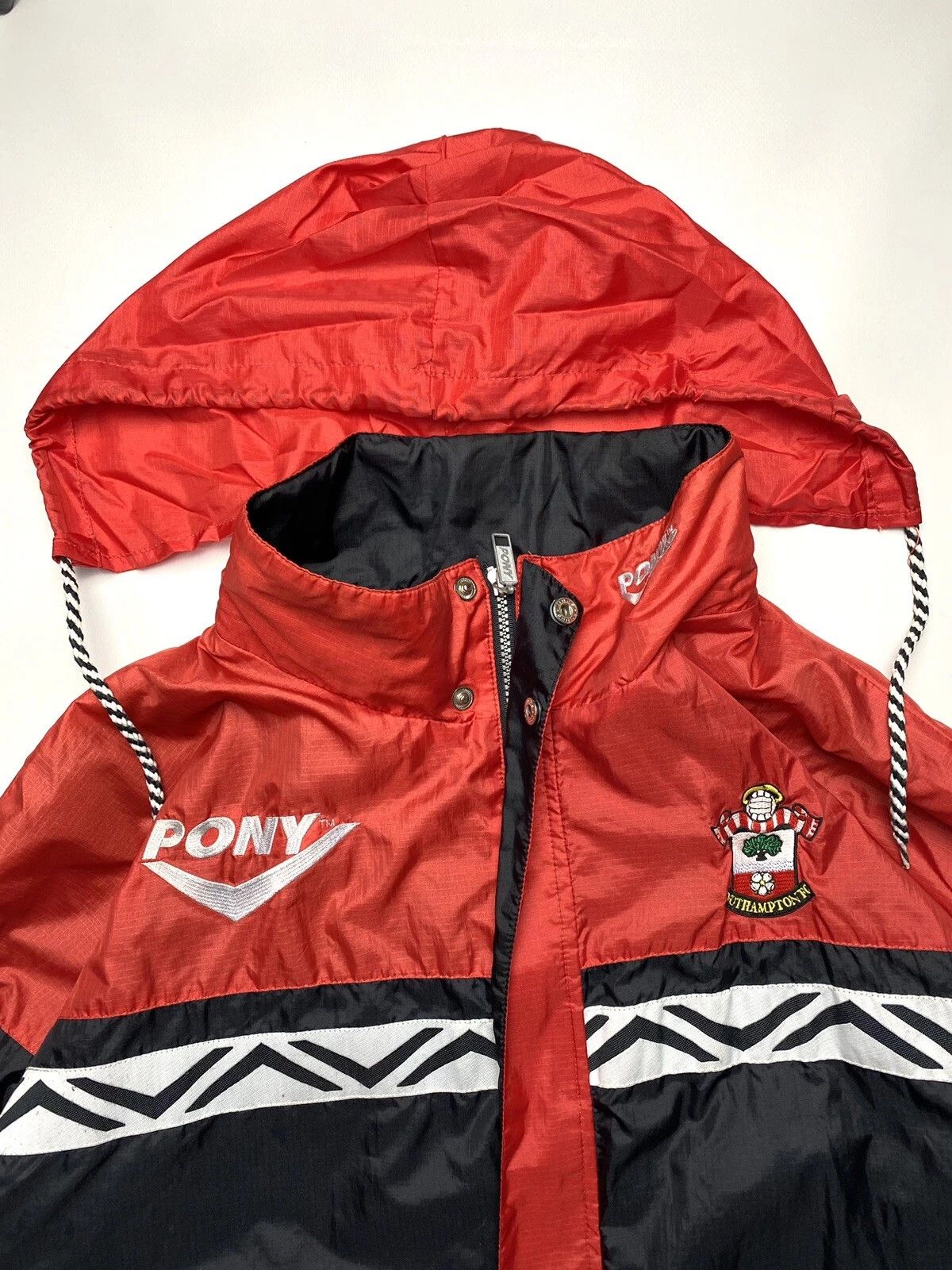 PONY Southampton FC RARE Vintage Training Jacket Pony 1993–1995 Size US XL / EU 56 / 4 - 5 Thumbnail
