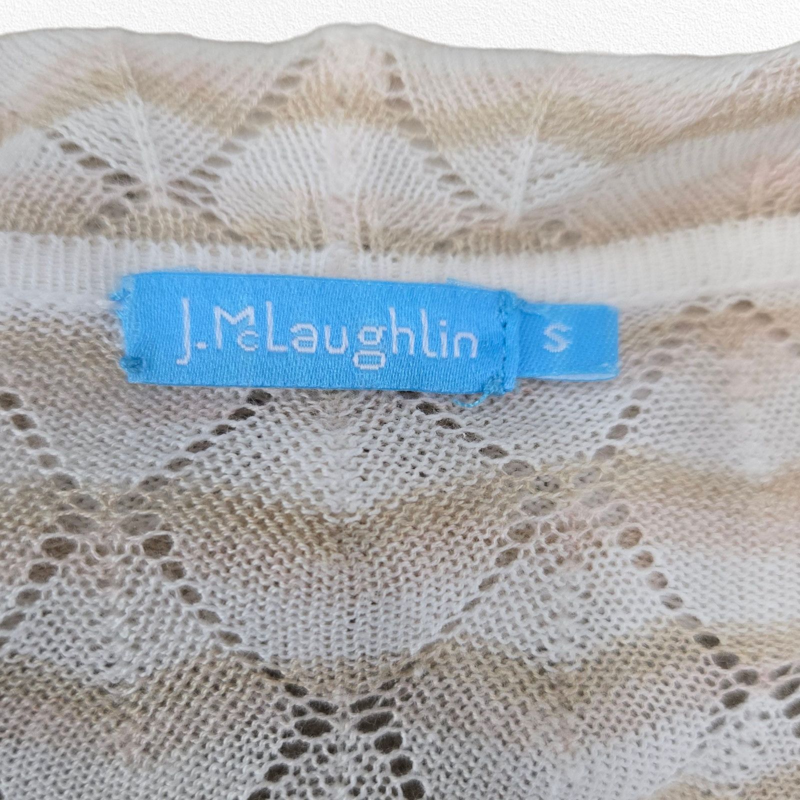 J.McLaughlin J. McLaughlin Beige Open Front Knit Cardigan Size Small Size S / US 4 / IT 40 - 4 Thumbnail