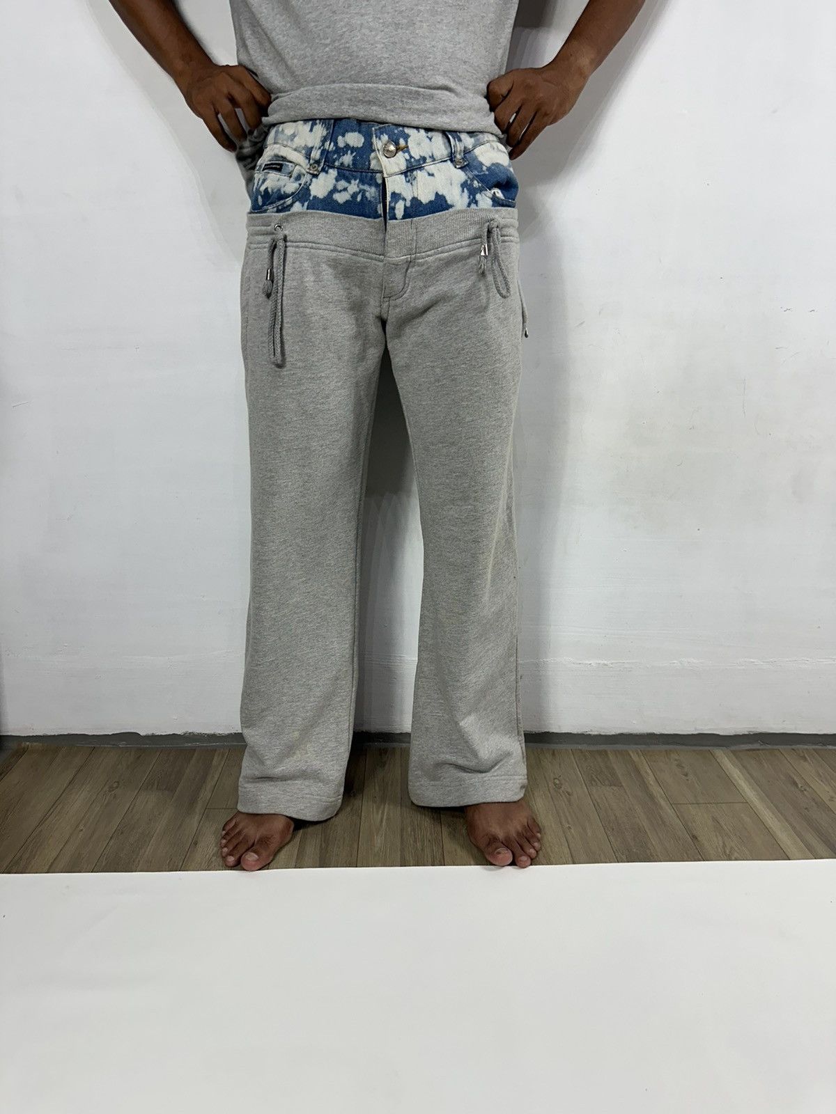 Dolce & Gabbana Dolce & Gabbana Hybrid Denim and Cotton Pants Size US 32 / EU 48 - 18 Thumbnail