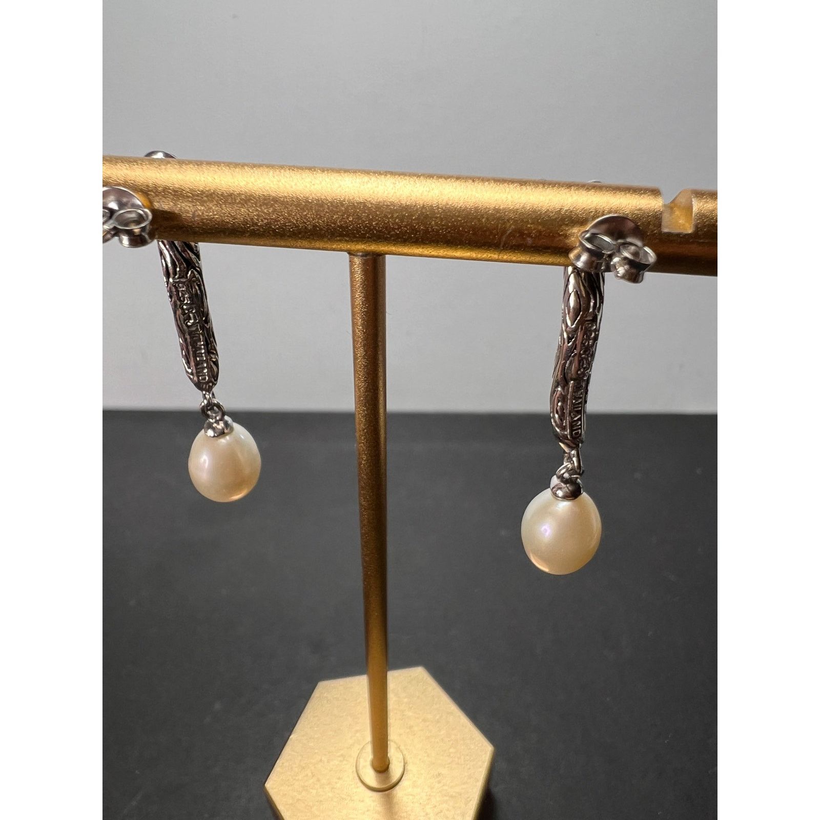 Other Thai sterling silver freshwater pearl drop earrings Size ONE SIZE - 10 Thumbnail