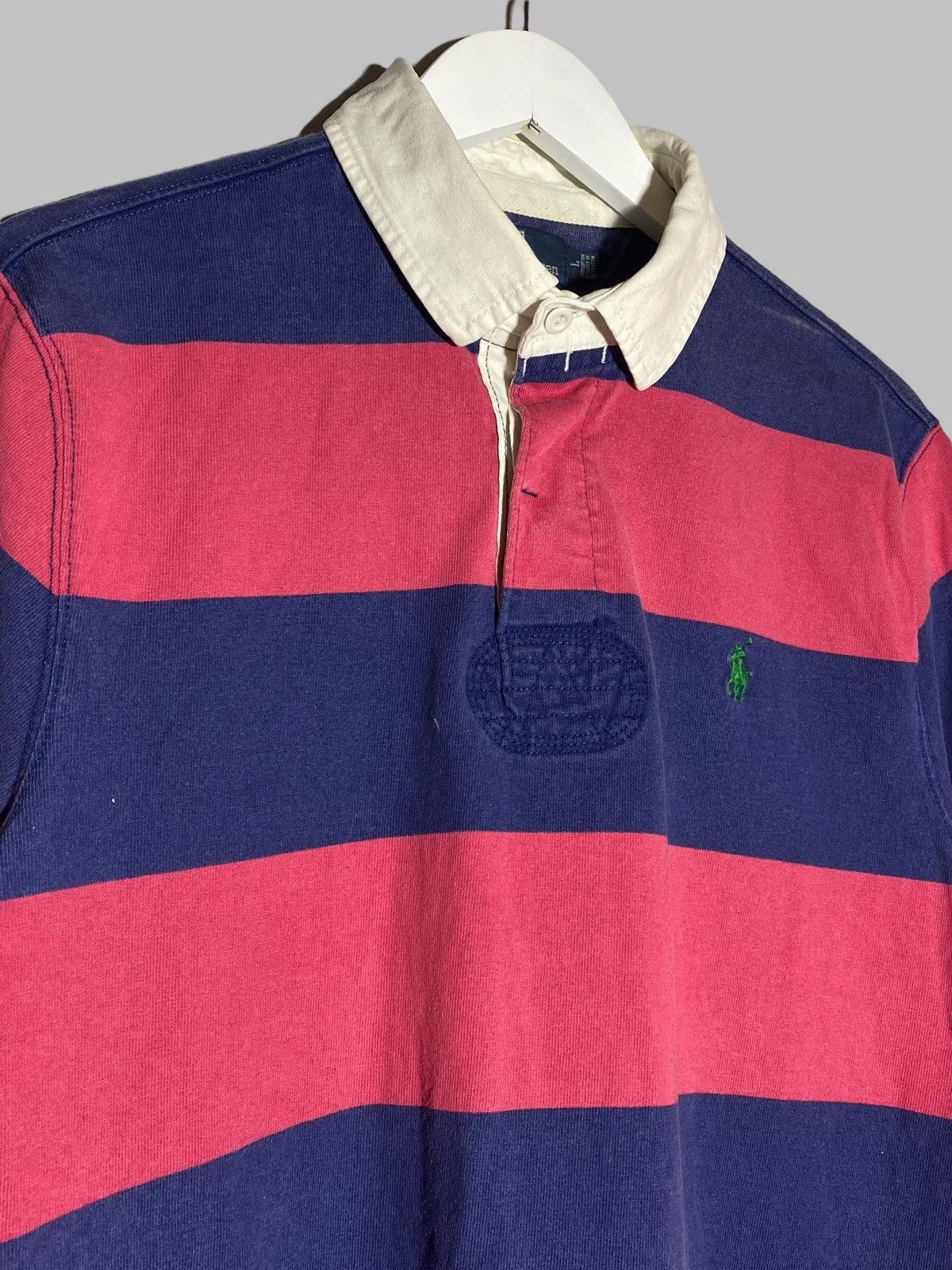 Polo Ralph Lauren 🔥 Y2K RALPH LAUREN RUGBY STRIPED POLO PREPPY SPORT VINTAGE Size US L / EU 52-54 / 3 - 3 Thumbnail