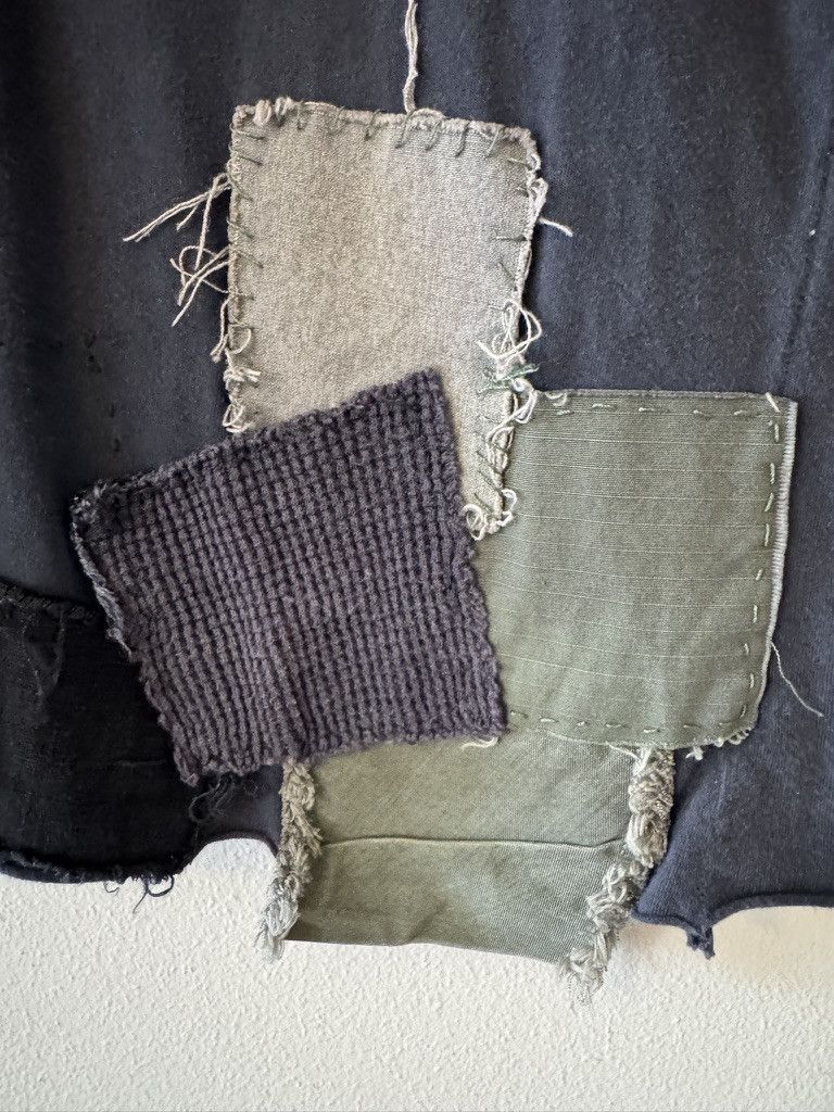 Greg Lauren v-neck tee with patchwork Size US S / EU 44-46 / 1 - 2 Thumbnail