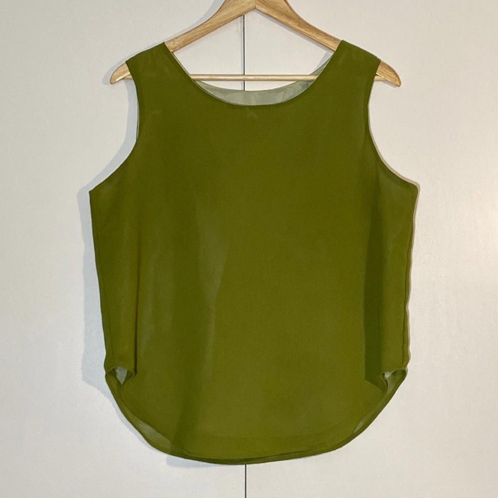 Designer Vintage Lime Layered Blouse Size Medium Size M / US 6-8 / IT 42-44 - 1 Thumbnail