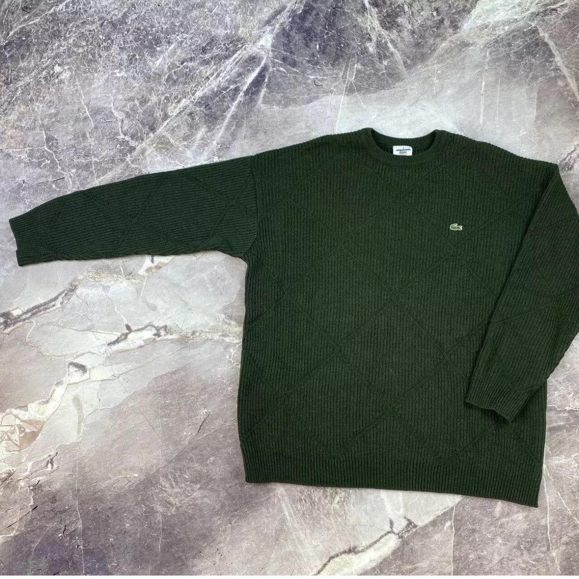 Lacoste × Vintage Vintage Lacoste Sweater Knit Green Wool Size XL Y2K Size US XL / EU 56 / 4 - 3 Thumbnail