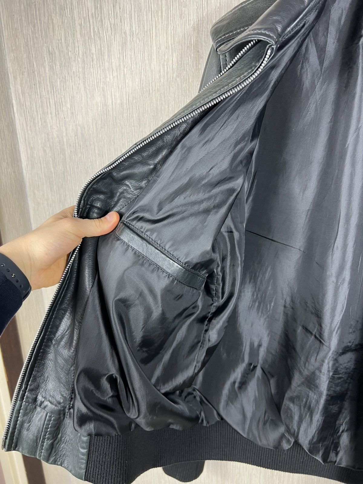 GOOSECRAFT Vintage Goose Craft bomber leather jacket double zip Size US L / EU 52-54 / 3 - 21 Thumbnail