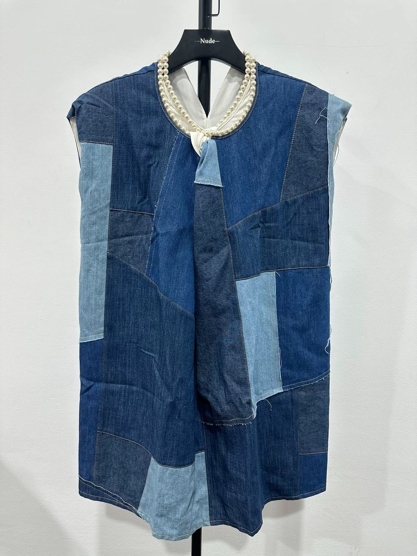 Junya Watanabe Junya Watanabe Pearl Denim Dress Size S / US 4 / IT 40 - 1 Thumbnail