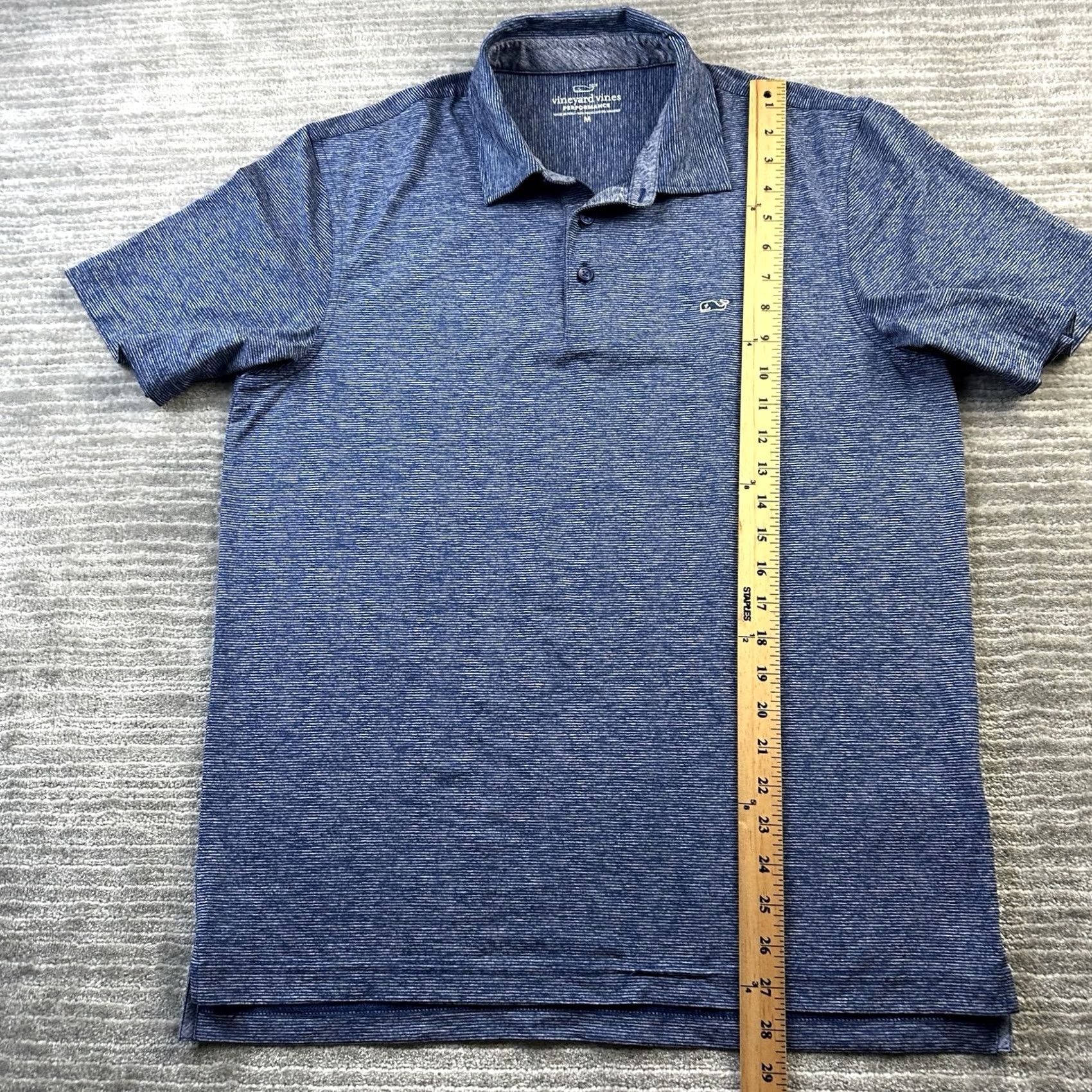 Vineyard Vines Vineyard Vines Polo Shirt Mens M Blue Striped Performance Stretch Golf Regular Short Sleeve Shirt Size US M / EU 48-50 / 2 - 7 Thumbnail