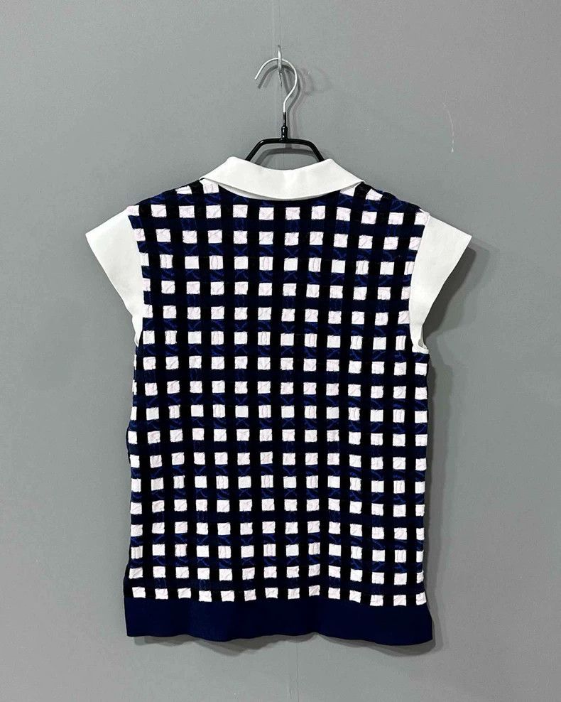 Chanel Chanel Xiaoxiangfeng blue and pink plaid short sleeves 2504 Size XXS / US 00 / IT 34 - 3 Thumbnail