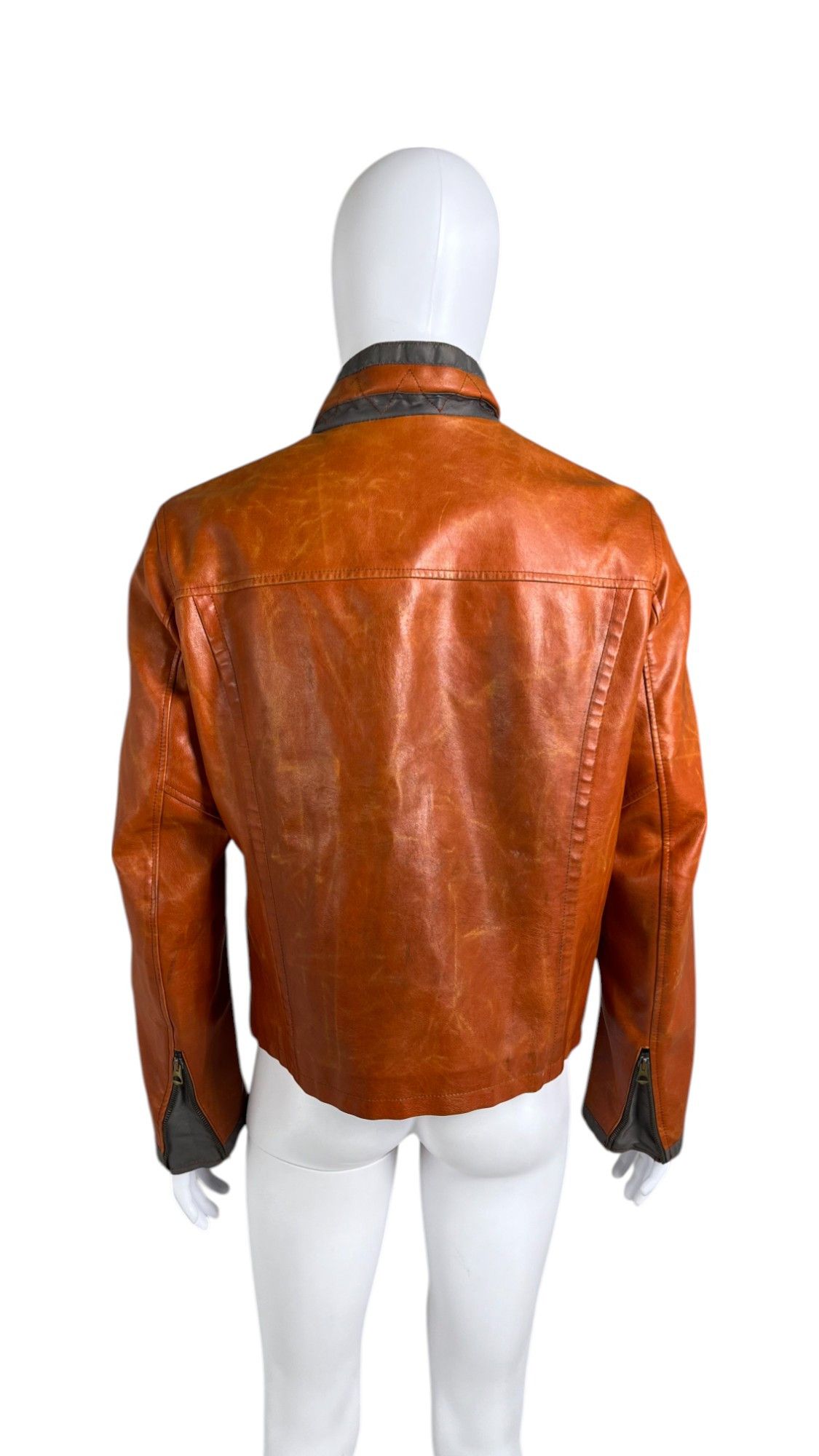 Giorgio Armani Orange PVC Wool Jacket Size US L / EU 52-54 / 3 - 3 Thumbnail