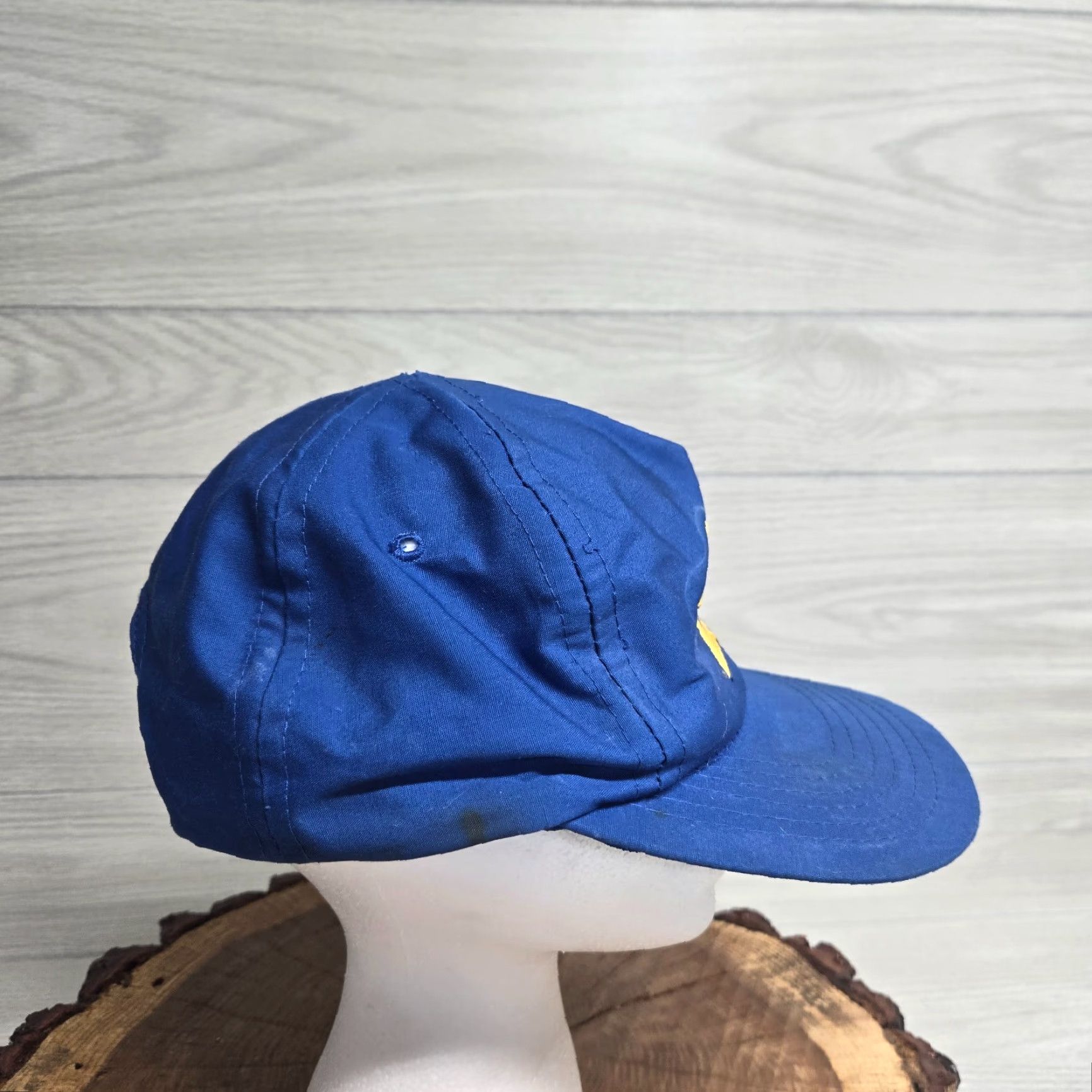 Vintage VINTAGE 1980s Made in USA Roanoke VA WDBJ 7 Trucker Hat Cap Adjustable Blue Men Size ONE SIZE - 2 Thumbnail