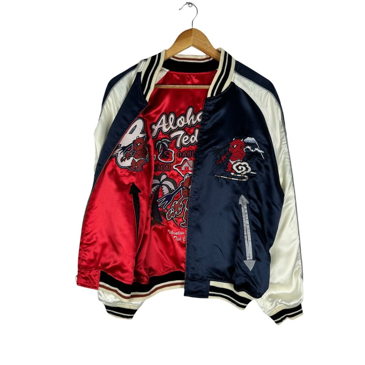 Tedman × Vintage ❄️TED COMPANY ALOHA HAWAII REVERSIBLE SUKAJAN JACKET Size US M / EU 48-50 / 2 - 12 Thumbnail