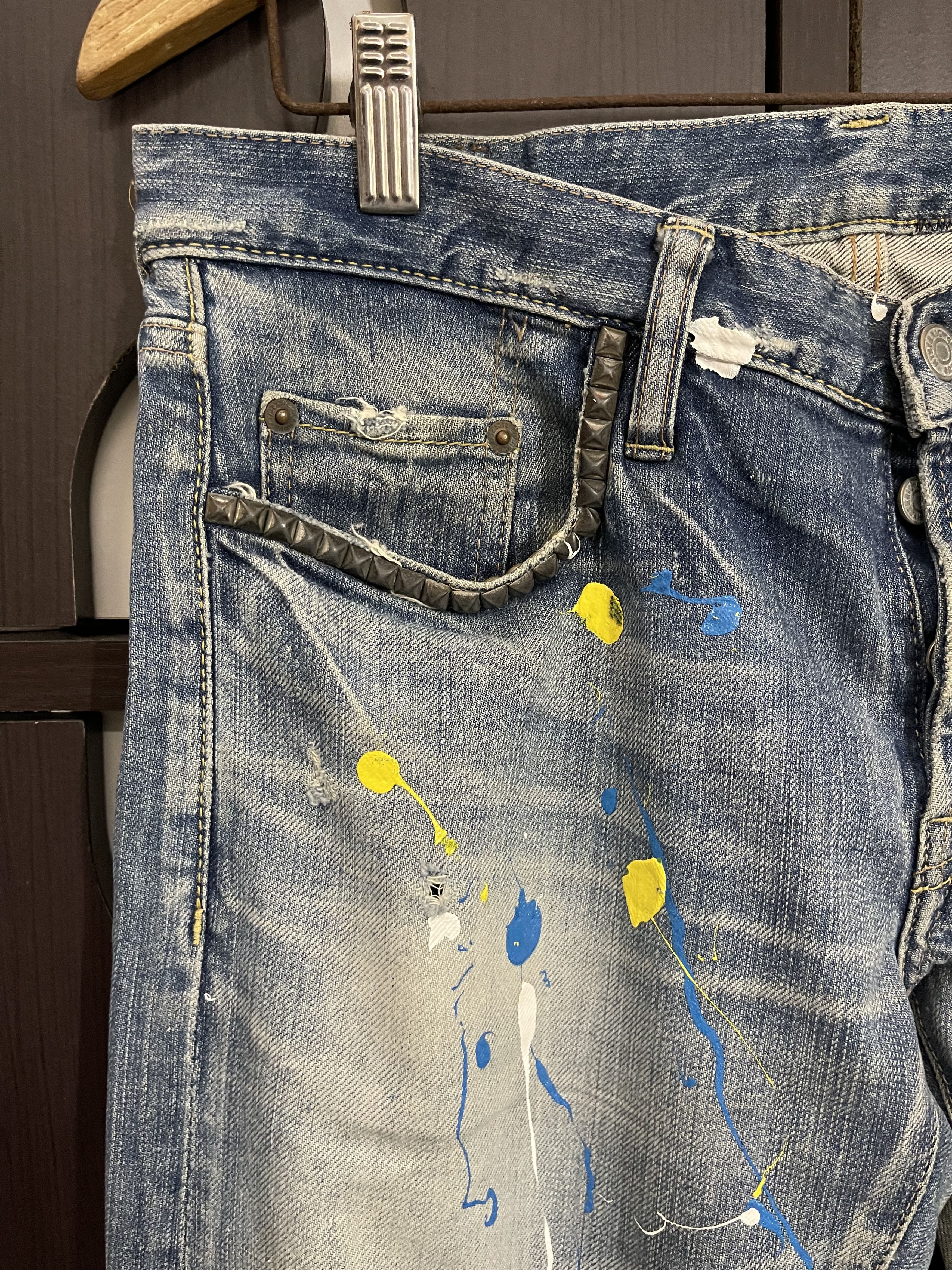 Hysteric Glamour Hysteric Glamour Stud Painting Distress Denim Kendrick lamar Size US 32 / EU 48 - 1 Thumbnail