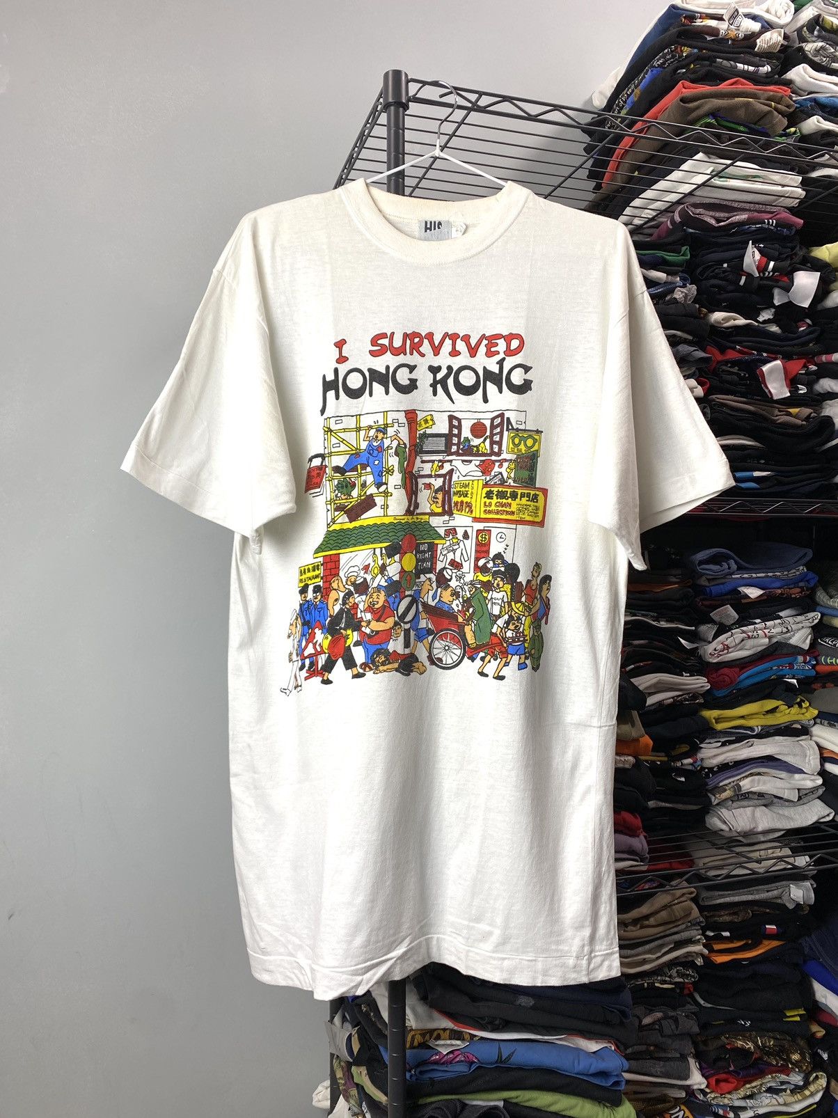 Vintage Vintage 1990’s Hong Kong Art T Shirt Japan Hype Cartoon Size US L / EU 52-54 / 3 - 1 Thumbnail