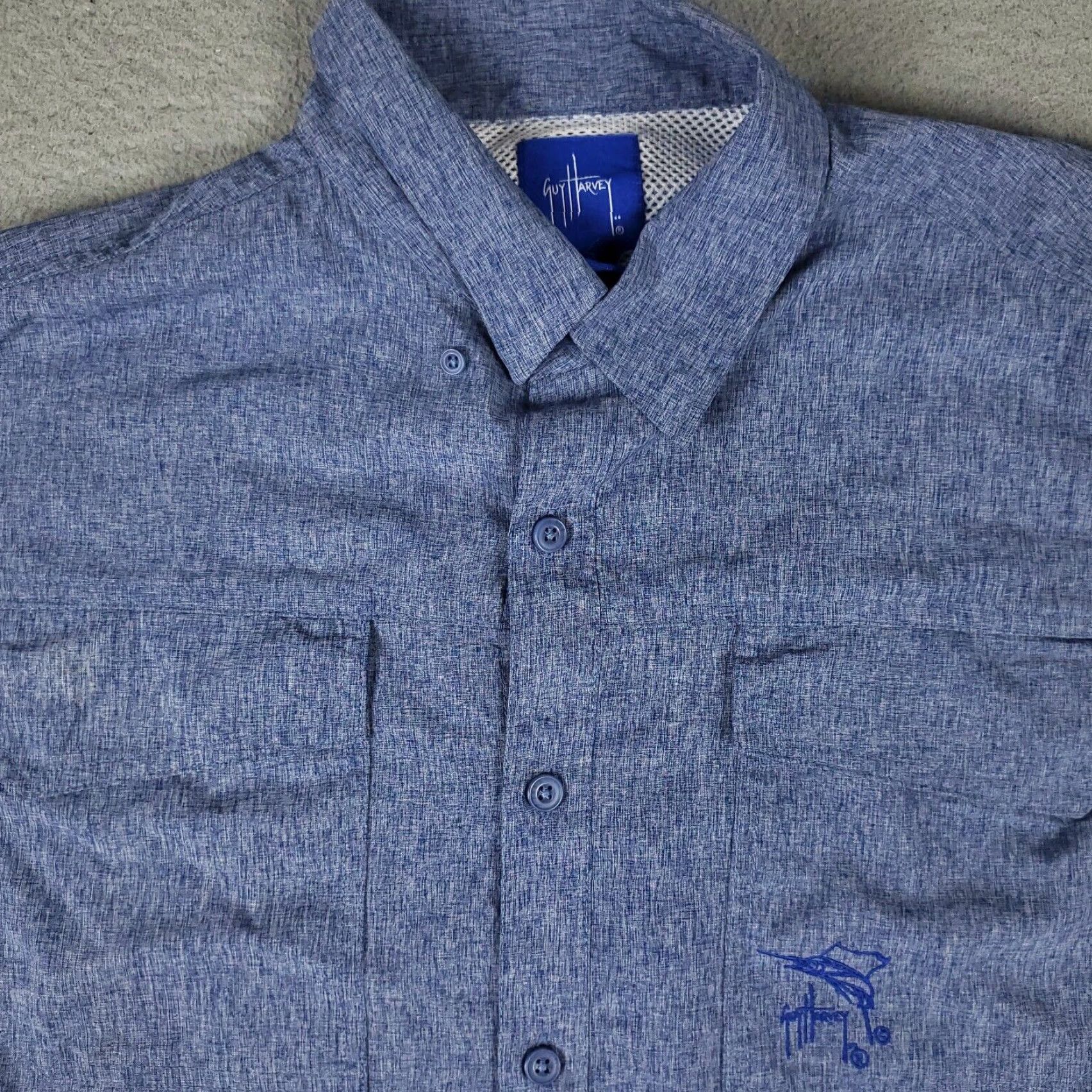 Guy Harvey Guy Harvey Shirt Mens Size Large Blue Casual Button Up Short Sleeve Size US L / EU 52-54 / 3 - 2 Thumbnail